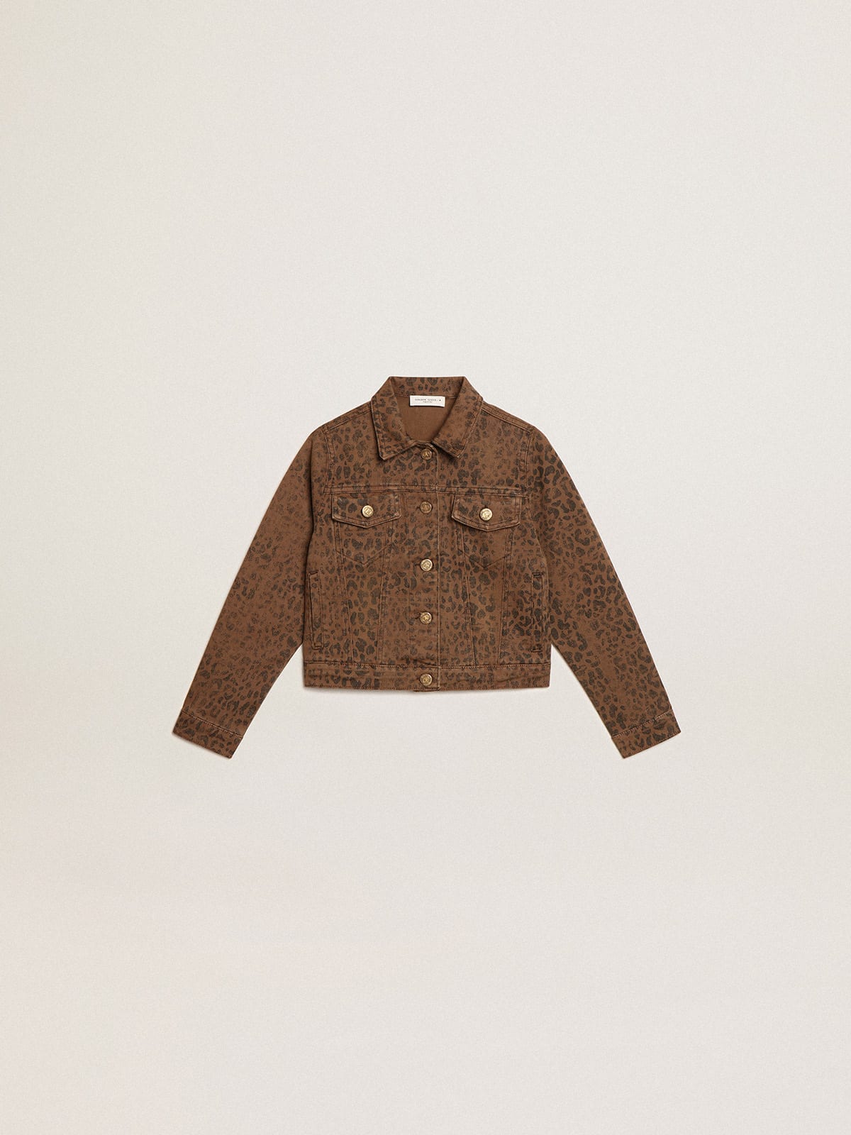 Golden Goose - Girls’ cotton jacket with jacquard animal print in 