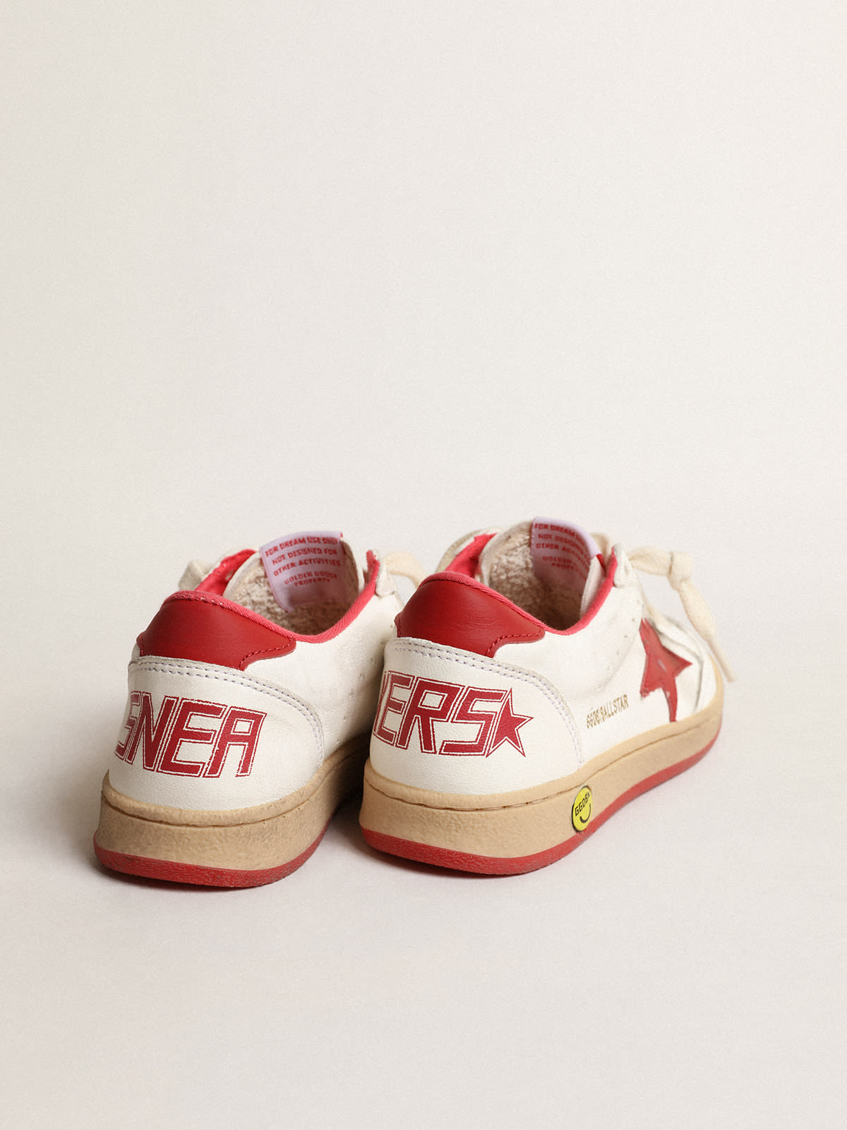 Golden Goose - Ball Star Junior in nappa with red leather star and heel tab in 