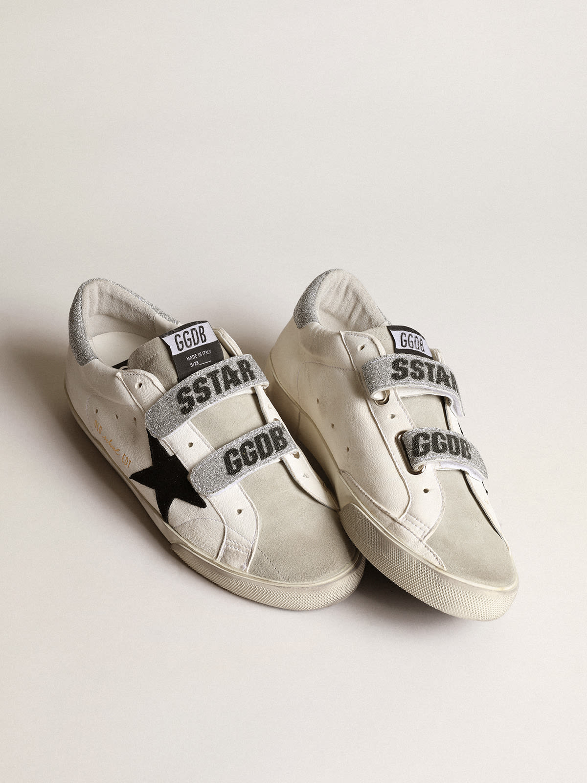 Golden Goose - 스웨이드 스타 & 스와로브스키 크리스털 스트랩 올드스쿨 in 