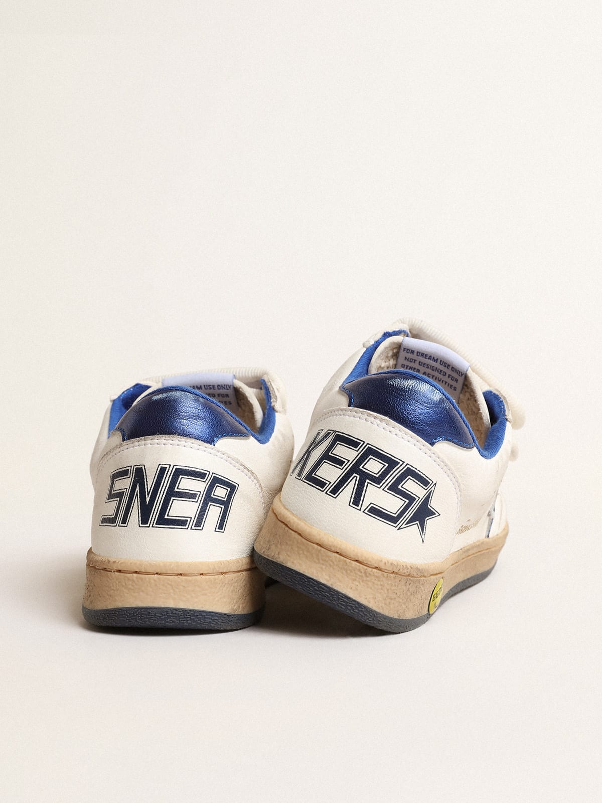 Golden Goose - Ball Star Young with blue metallic leather star and heel tab in 