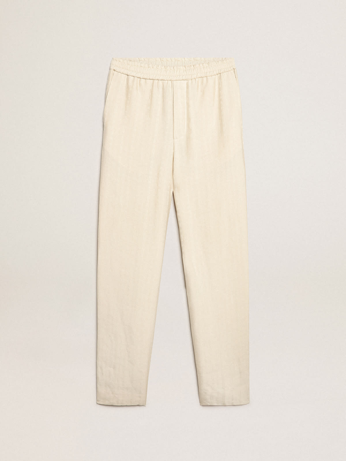 Golden Goose - Joggers in parchment-colored linen in 
