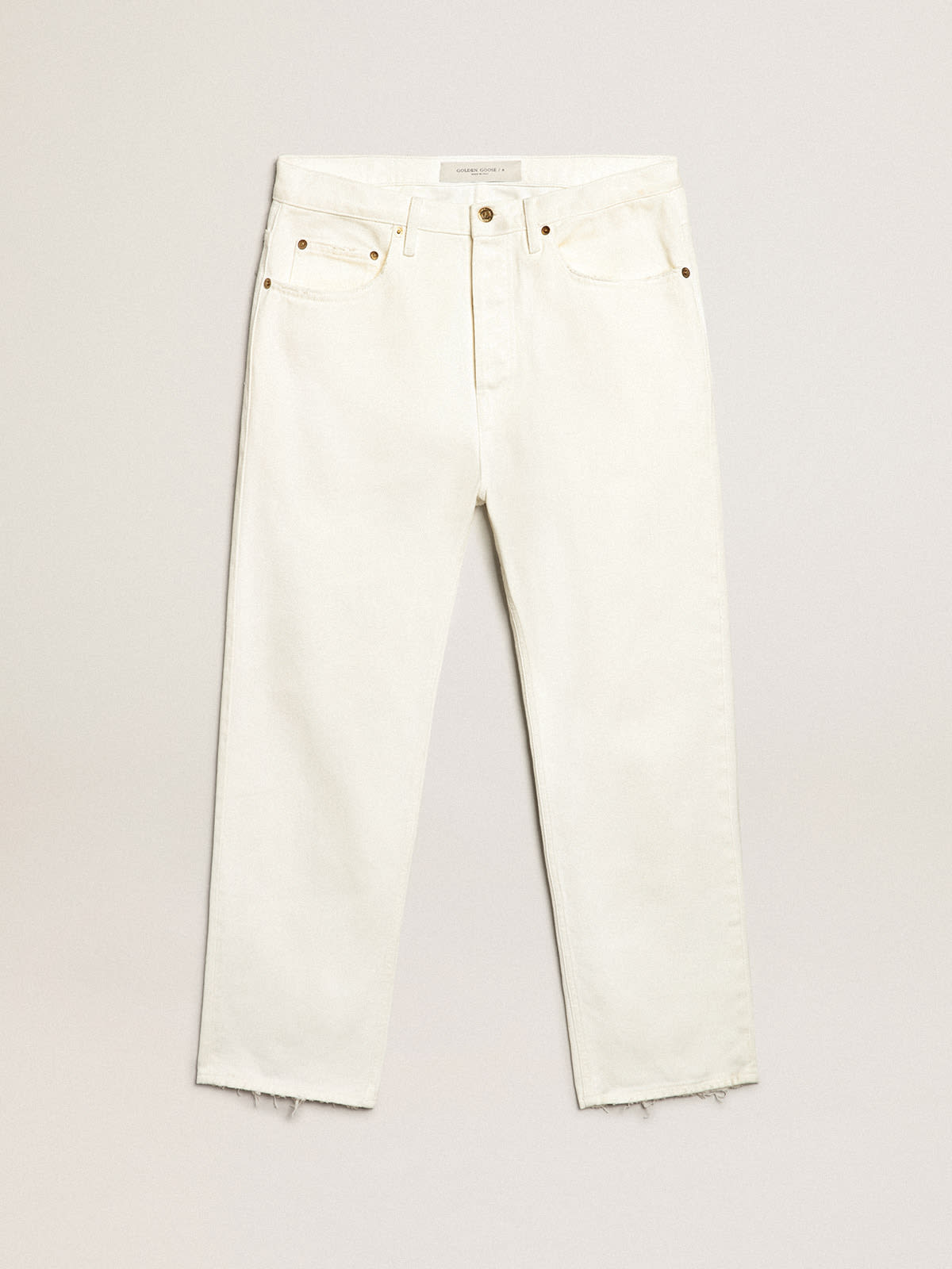 Golden Goose - Jeans bianchi dall'effetto stonewashed in 