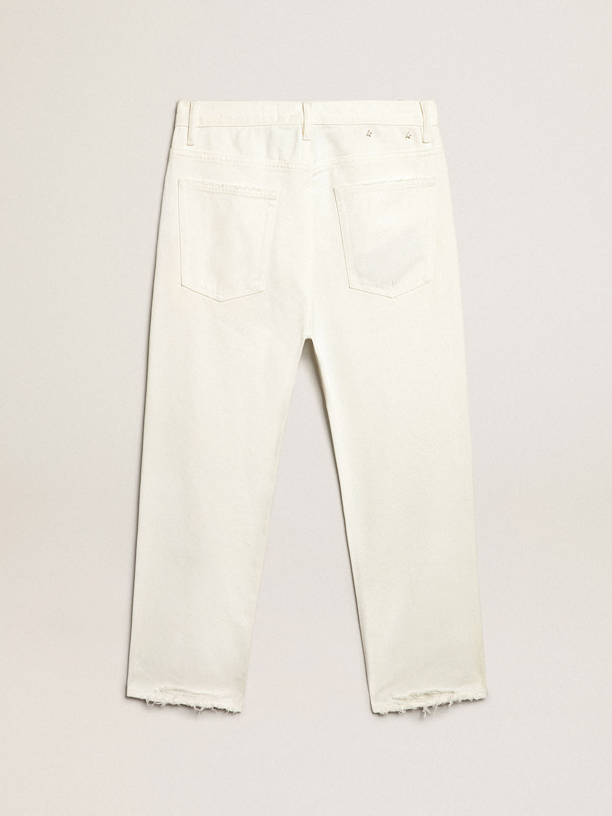 Golden Goose - Jeans bianchi dall'effetto stonewashed in 