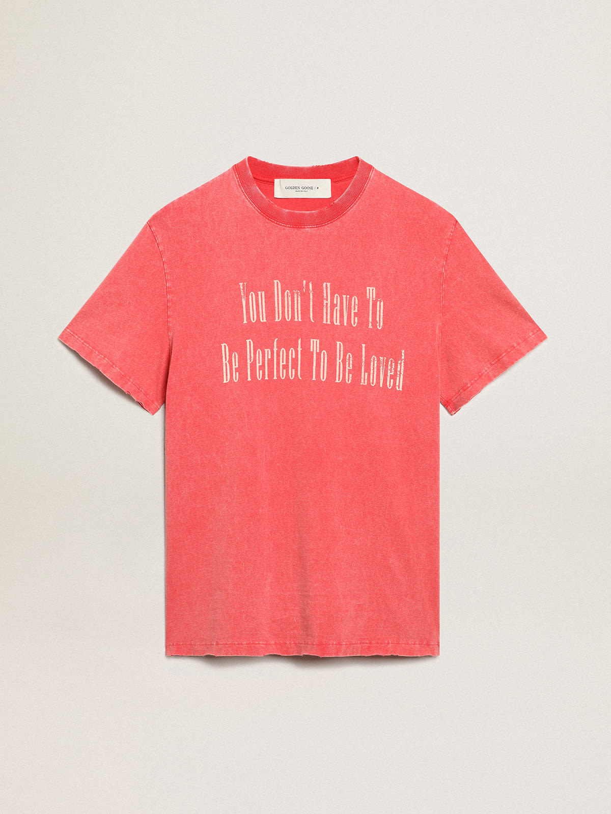 Red printed hot sale t shirt