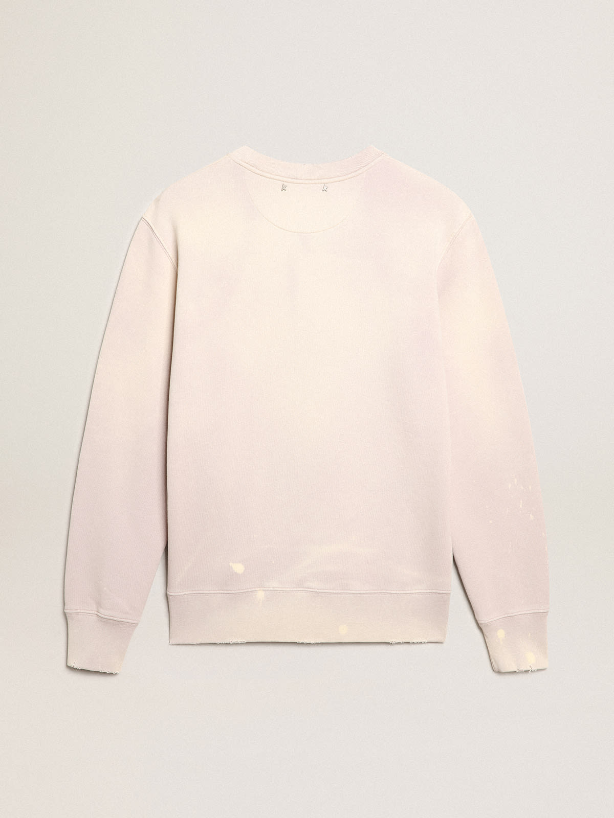 Golden Goose - Blassrosa Sweatshirt mit Distressed-Finish in 