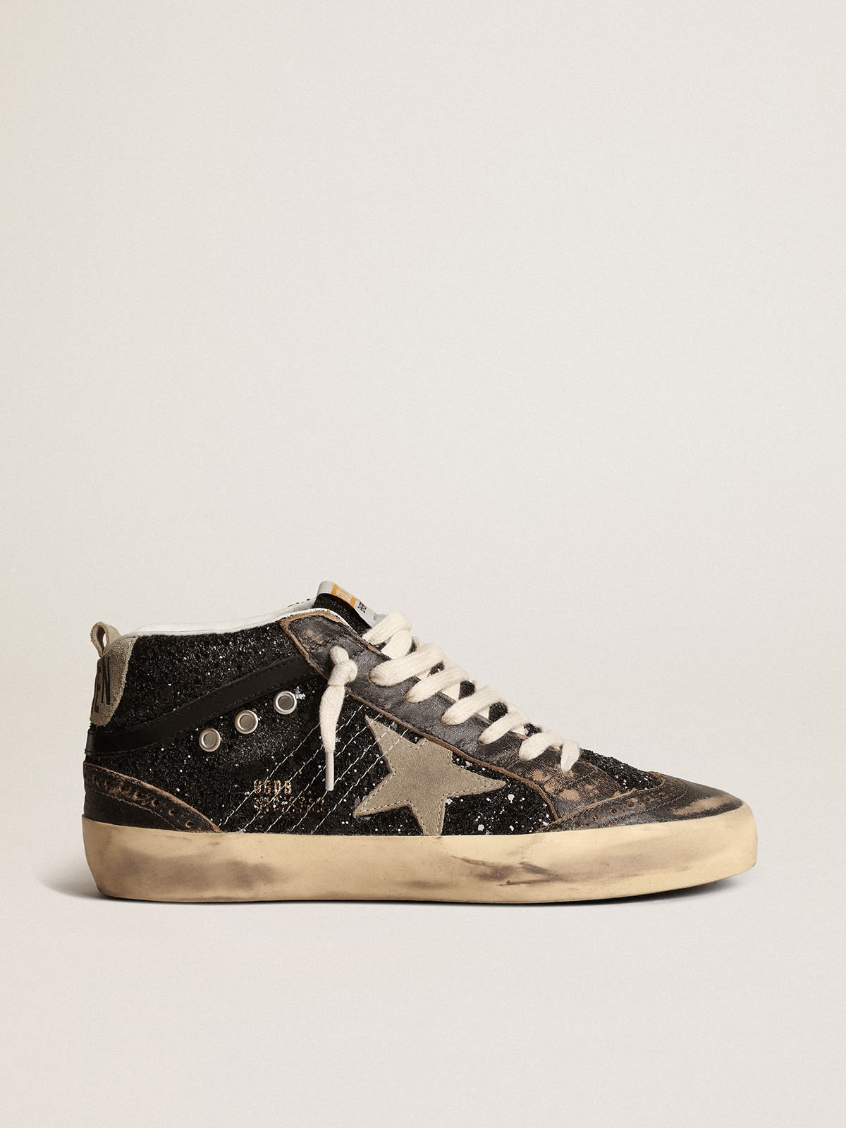 Golden goose mid store star glitter