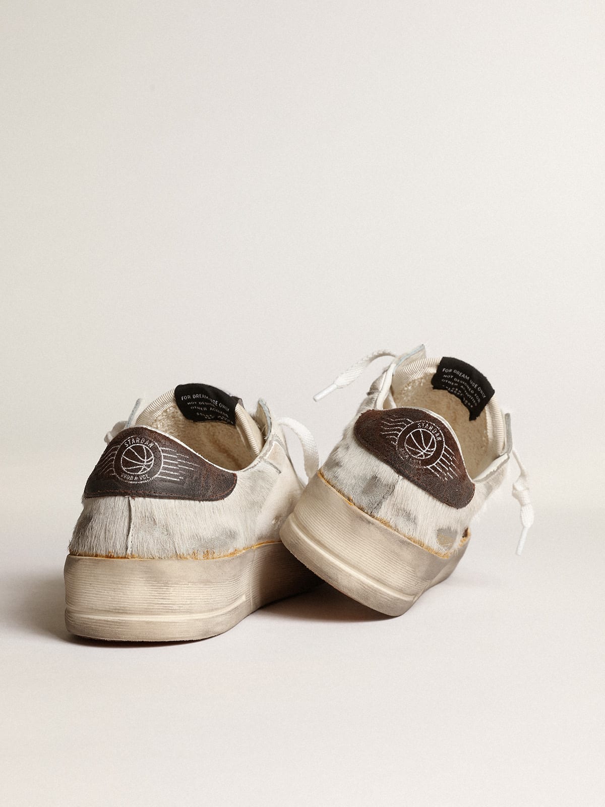Golden Goose - Women’s Stardan in nappa and pony skin with brown suede star in 