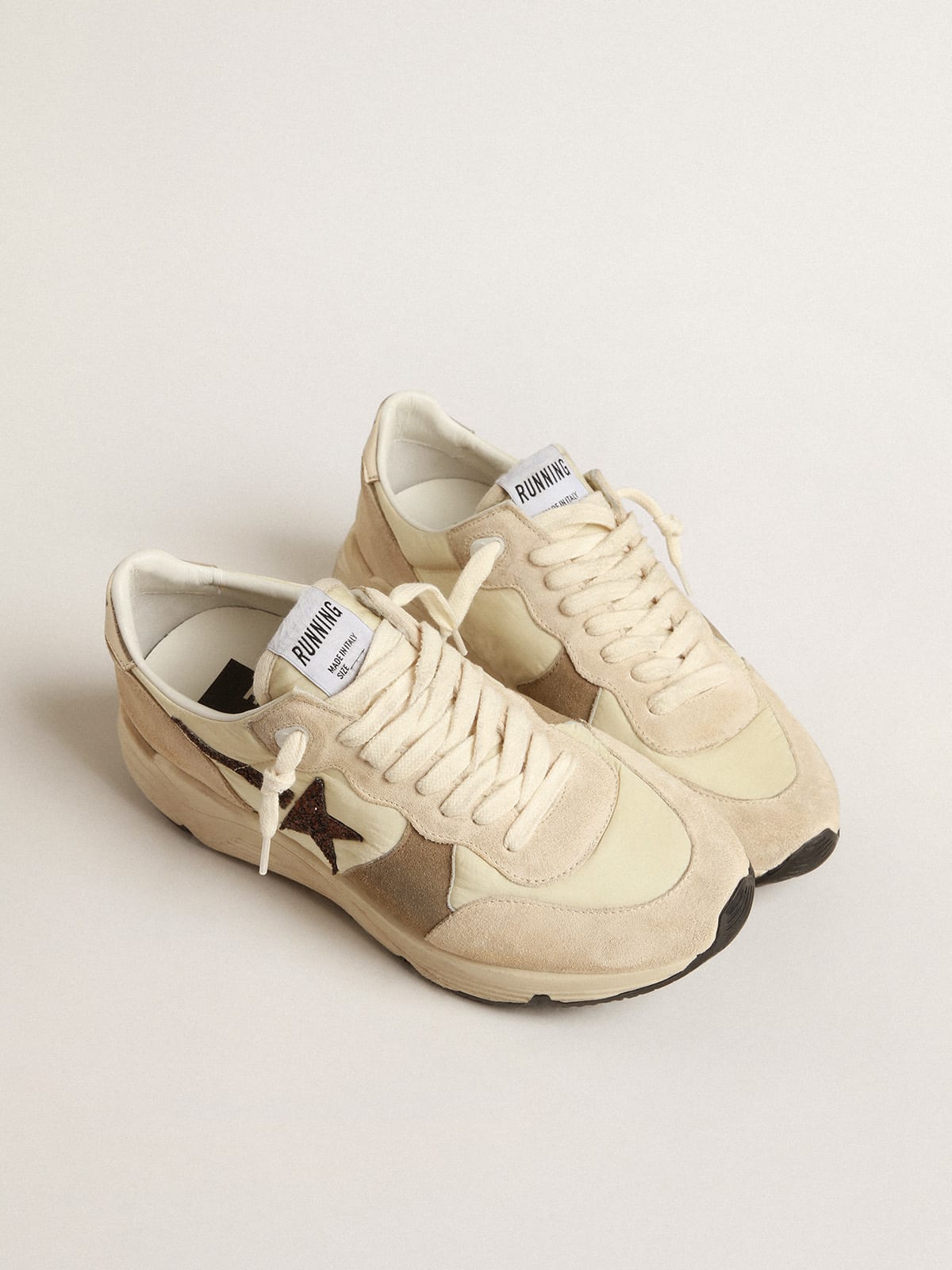 Golden Goose Running Sole Mixed Media Sneakers