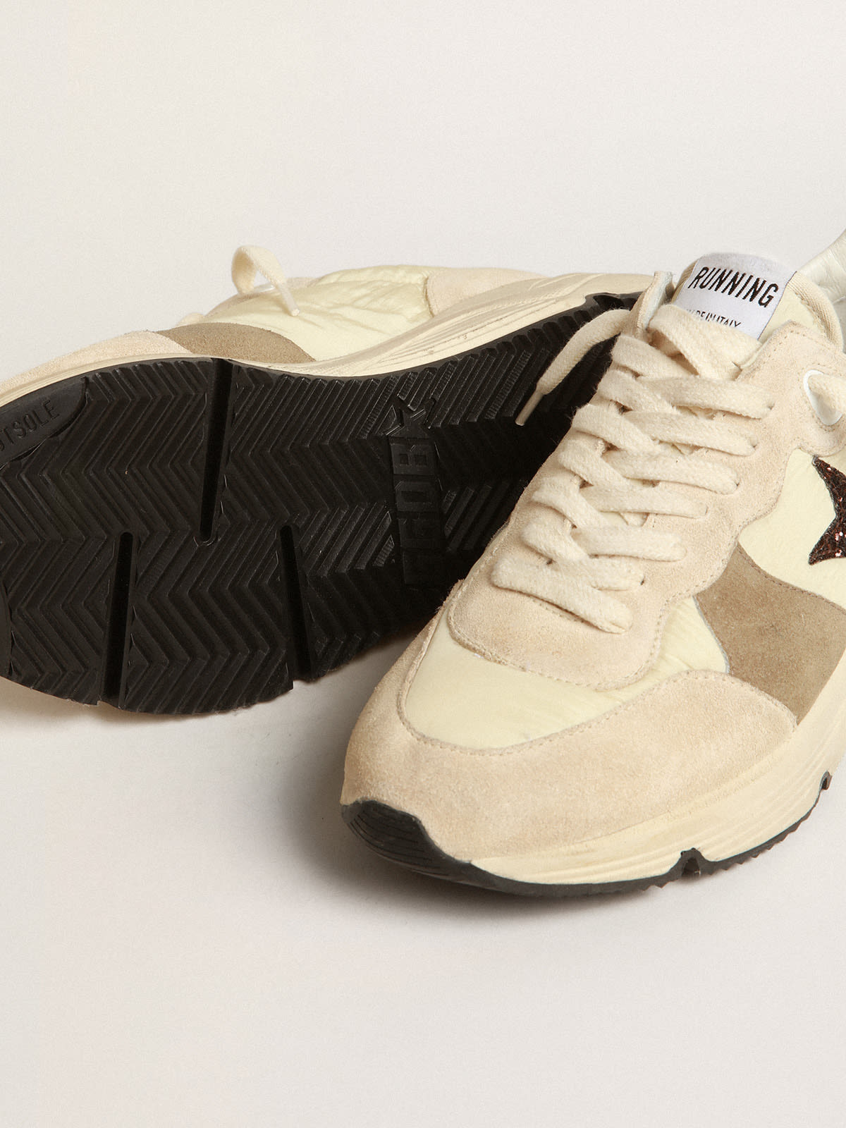 Golden Goose Running Sole Mixed Media Sneakers