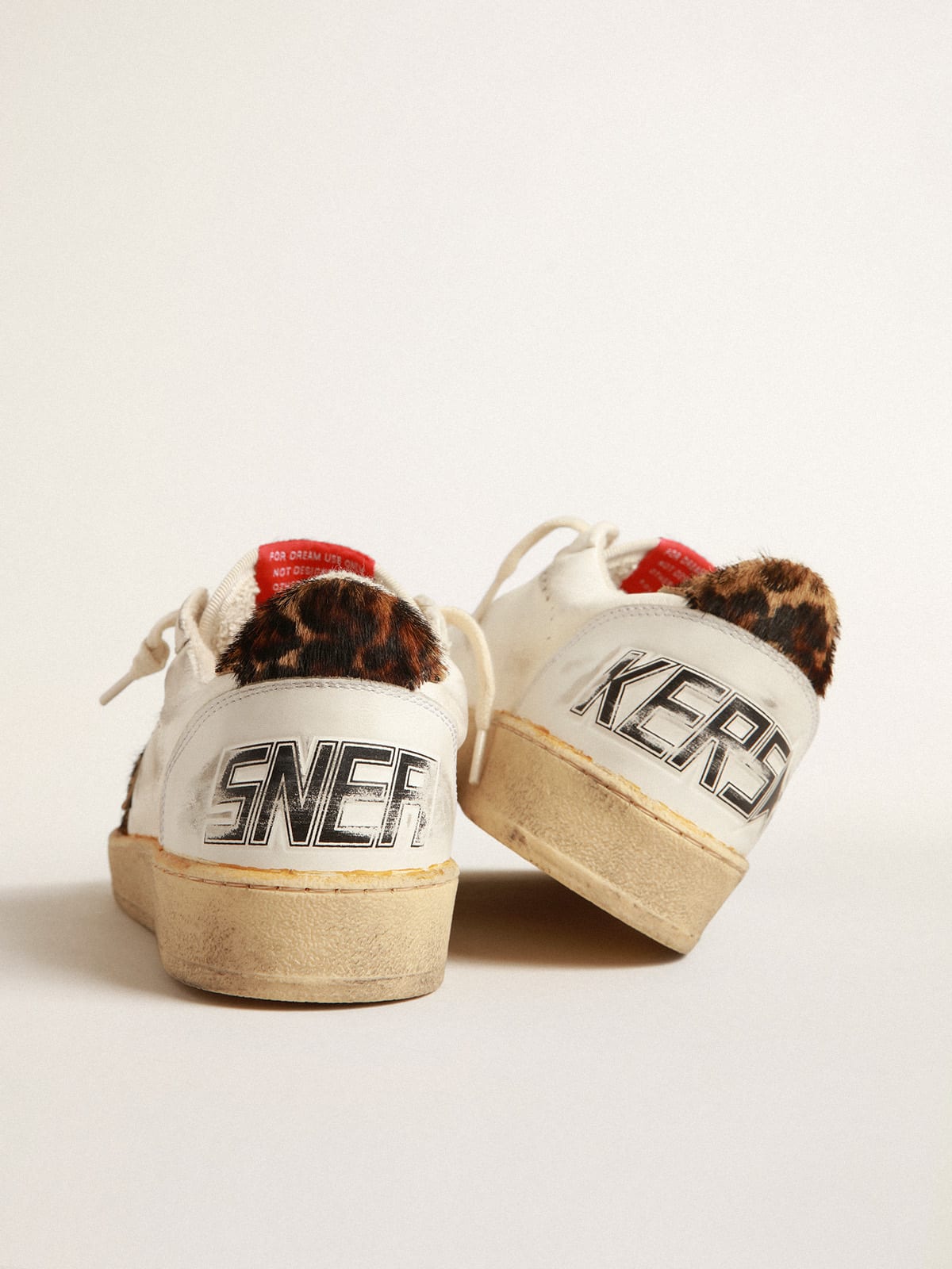 Golden Goose - Ball Star in nappa with leopard-print pony skin star and heel tab in 