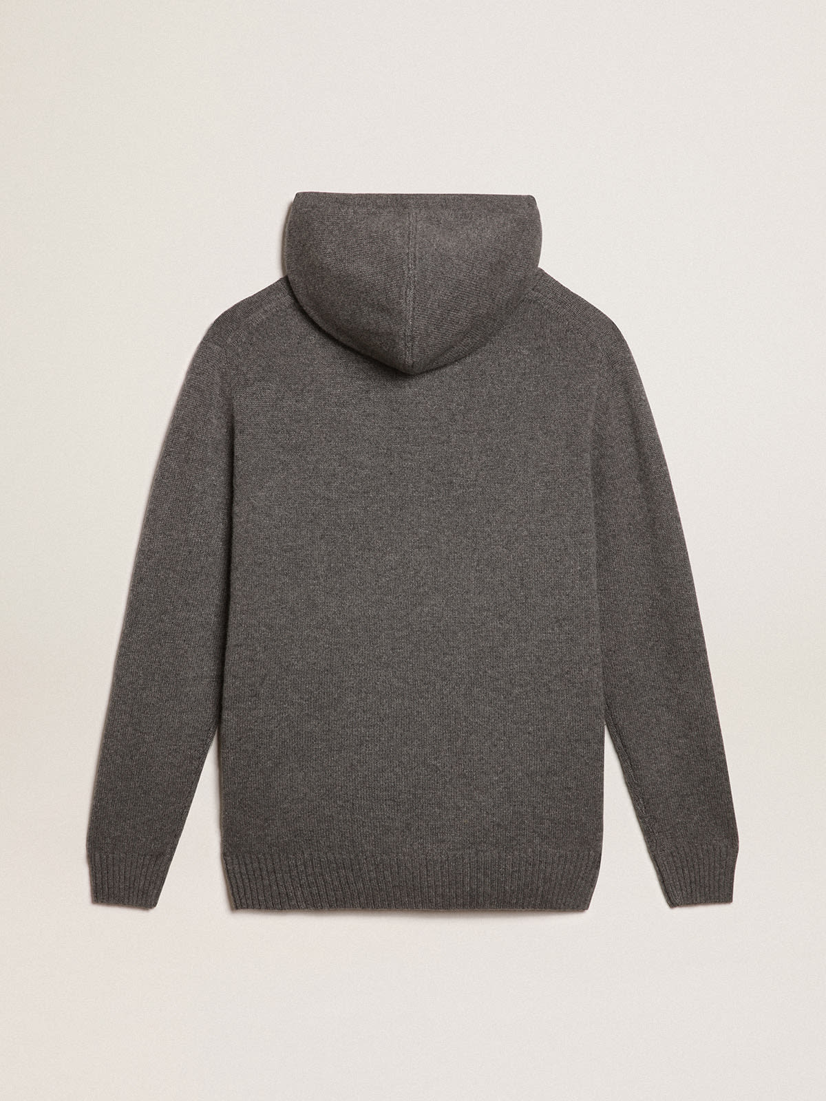 Golden Goose - Men’s gray melange cashmere blend sweatshirt with hood  in 