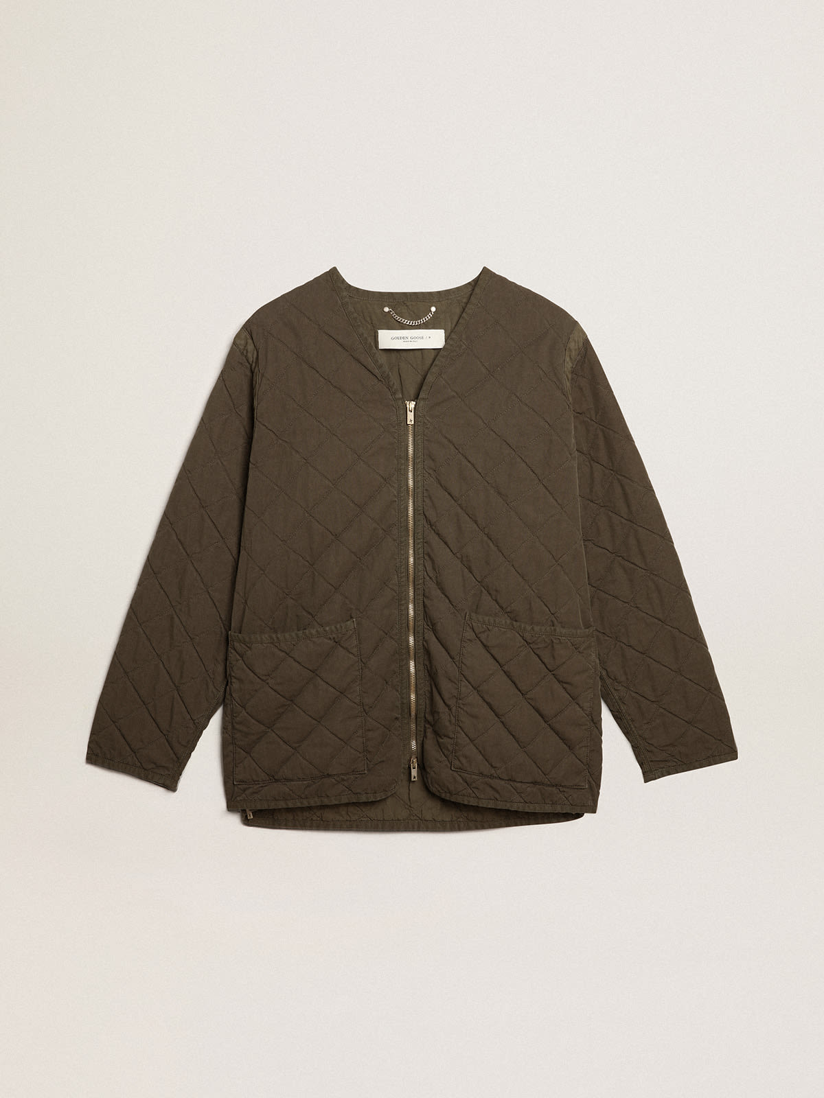 Golden Goose - Olive-green quilted jacket in 