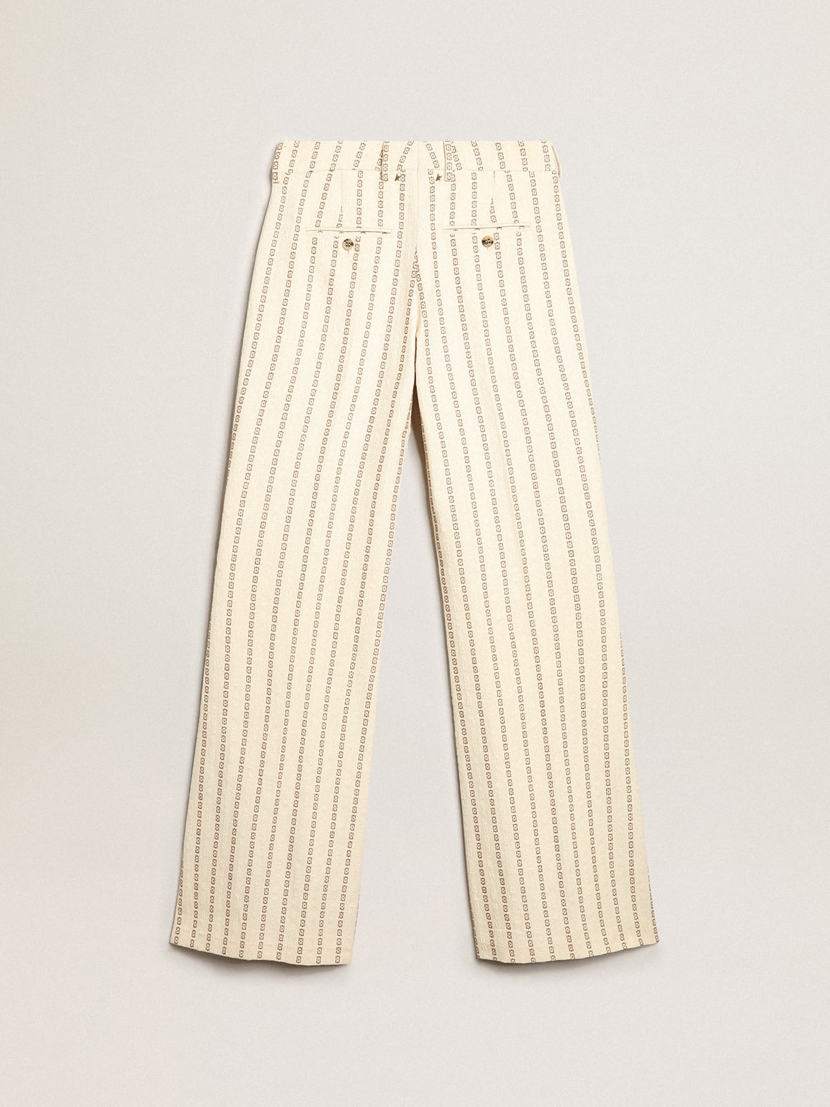 Solid Light Cream Cotton Pant