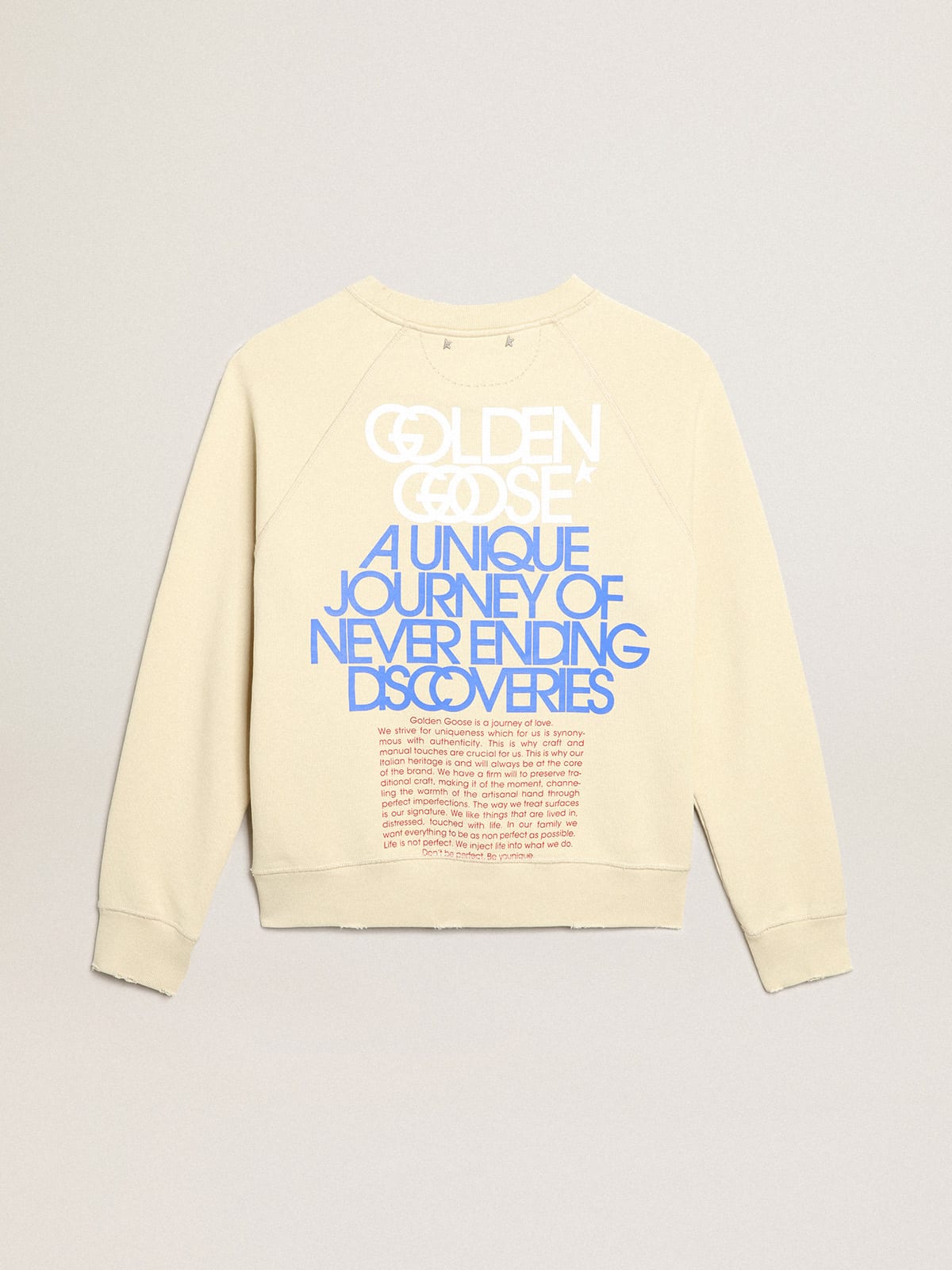 Golden Goose - Marzipan-colored sweatshirt with lettering on the back in 