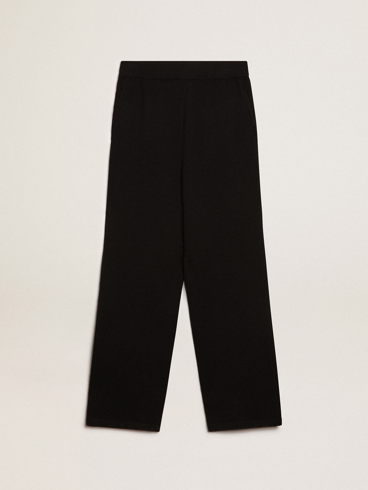 Pantalón jogger de en mezcla de cachemira de color negro | Golden Goose