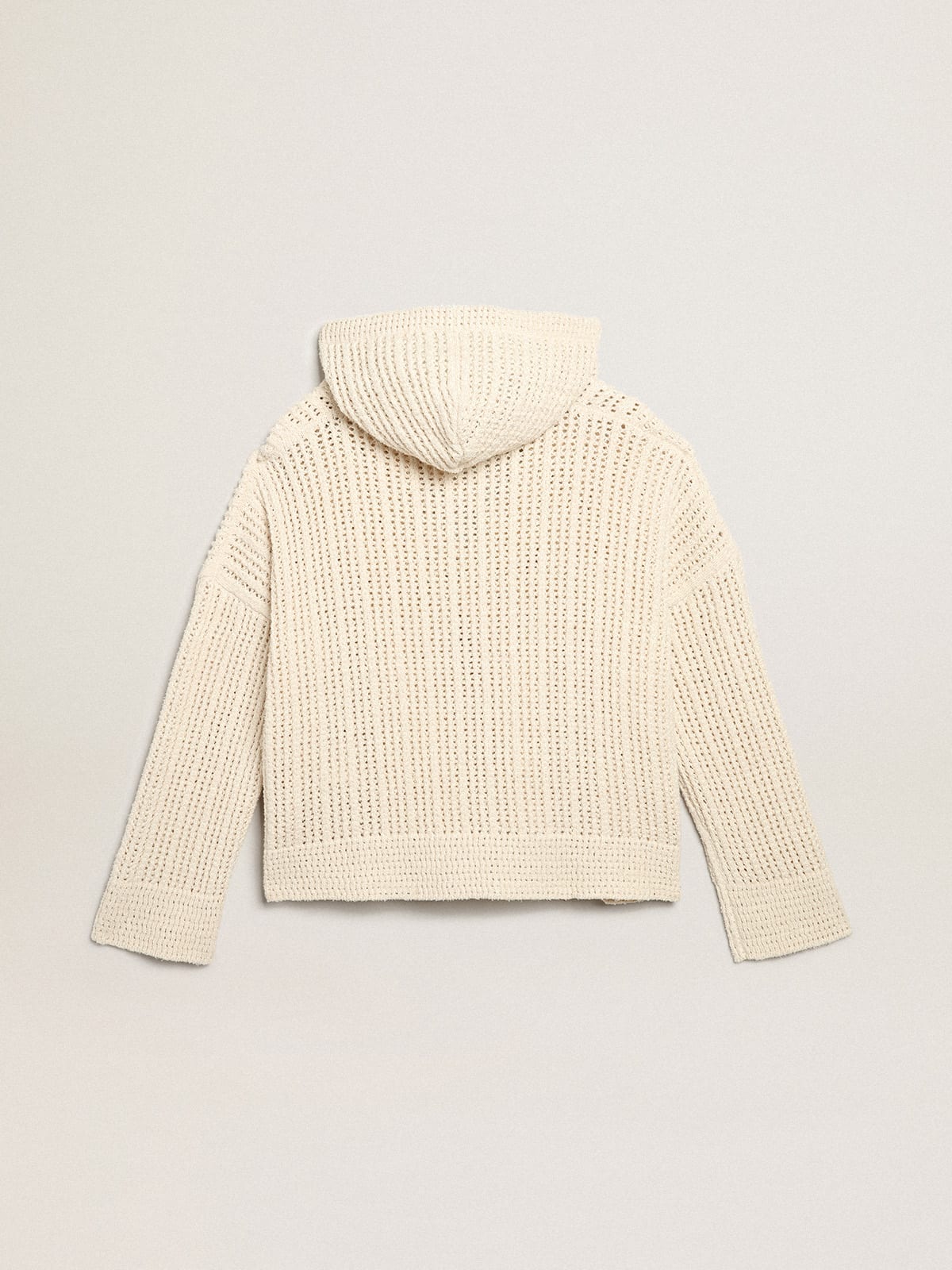 Golden Goose - Camiseta con capucha en algodón de color papiro in 