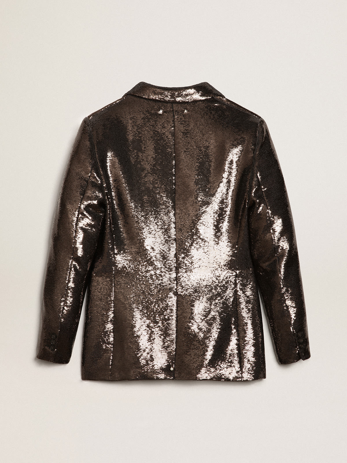 Golden Goose - Gray single-breasted blazer with all-over sequins in 