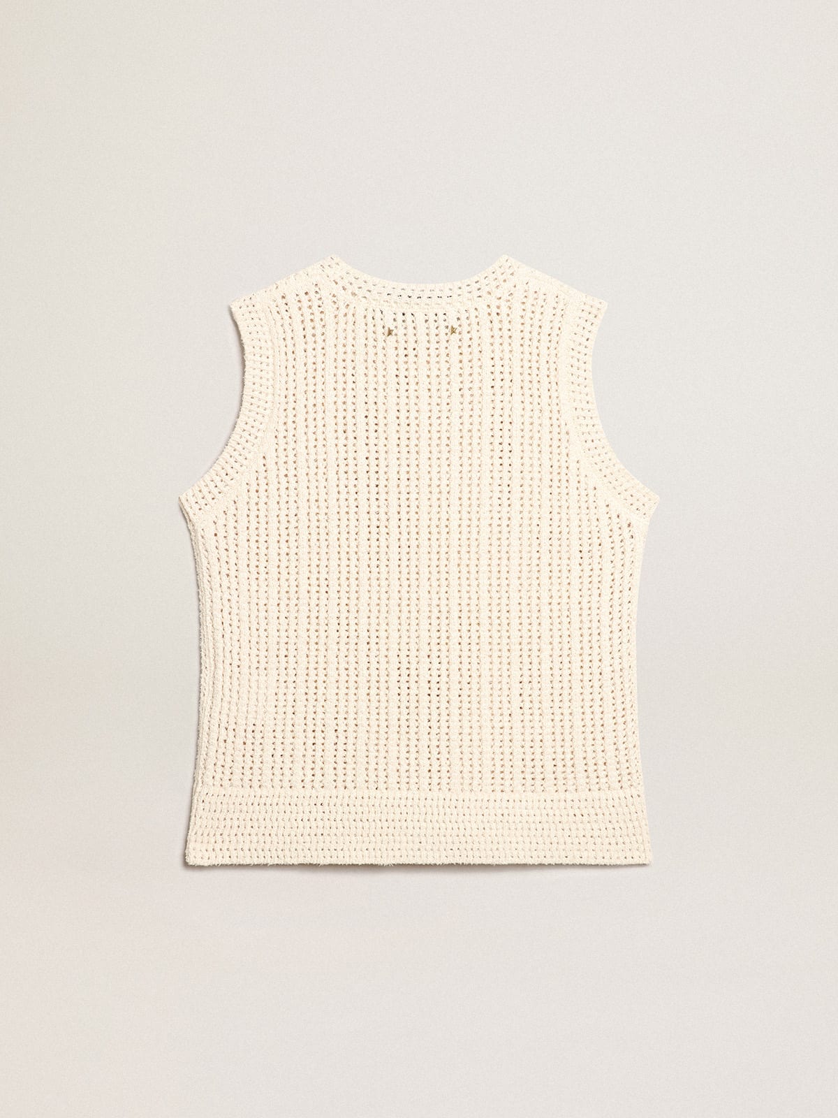 Golden Goose - Papyrus-colored knitted sleeveless top in 