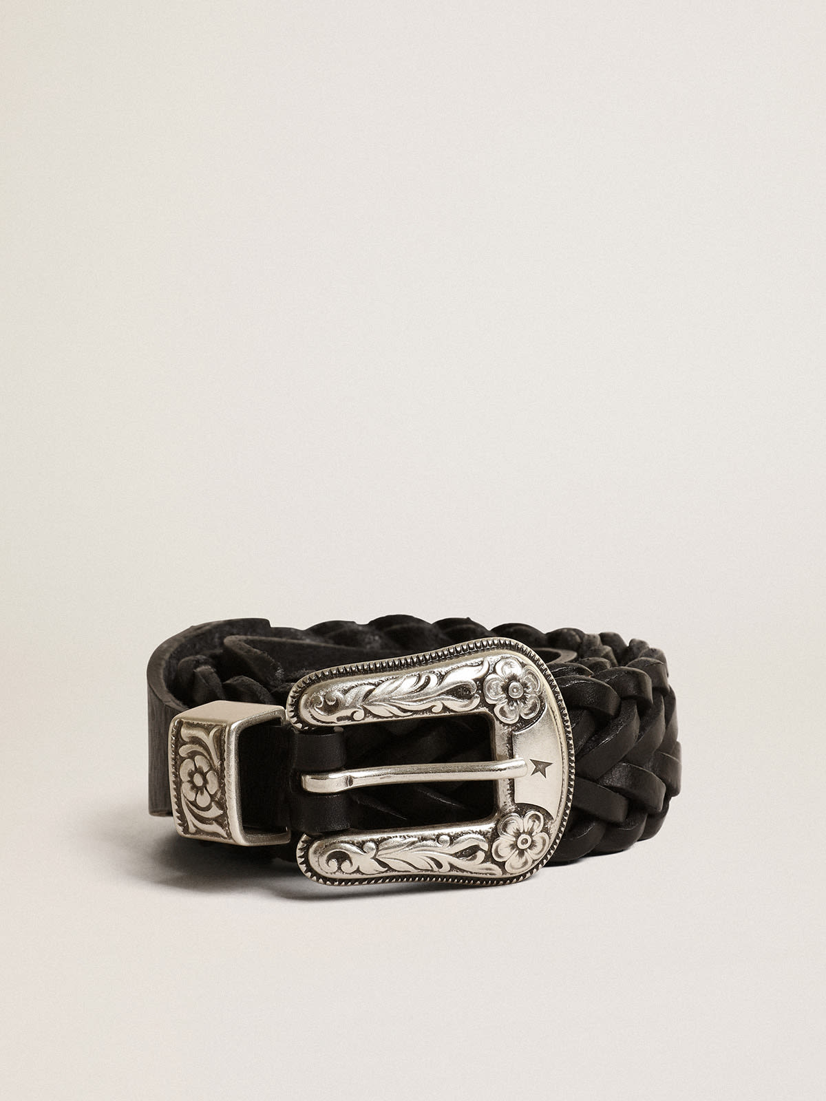 Thick CG Belt-Black/Silver Buckle