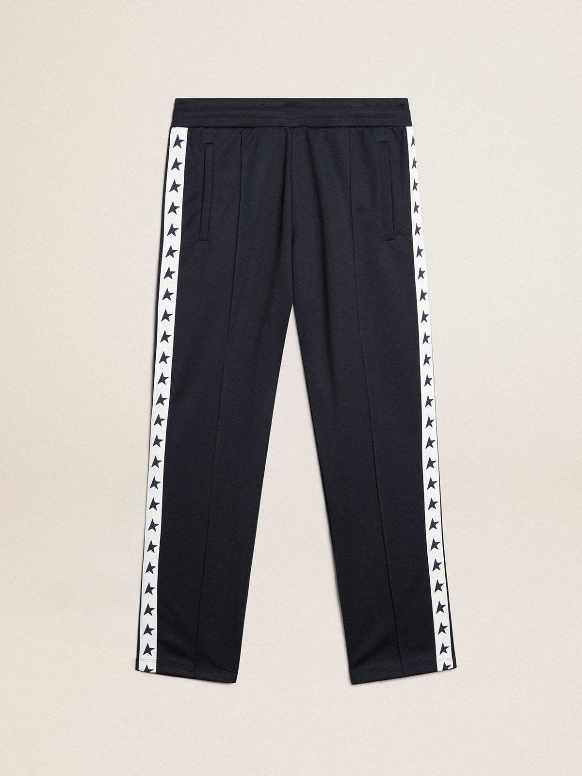 Golden Goose - Dark blue joggers with contrasting strip and stars in 