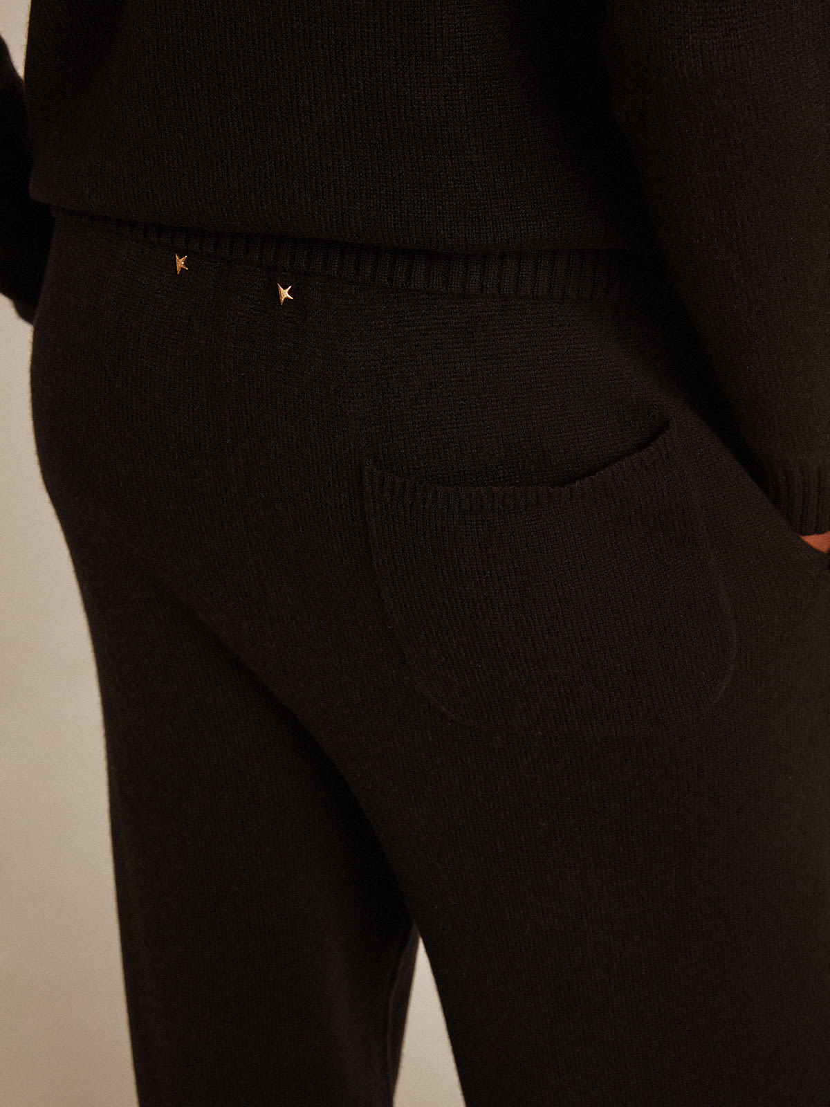 Golden Goose - Pantalon de jogging pour homme en cachemire mélangé noir in 