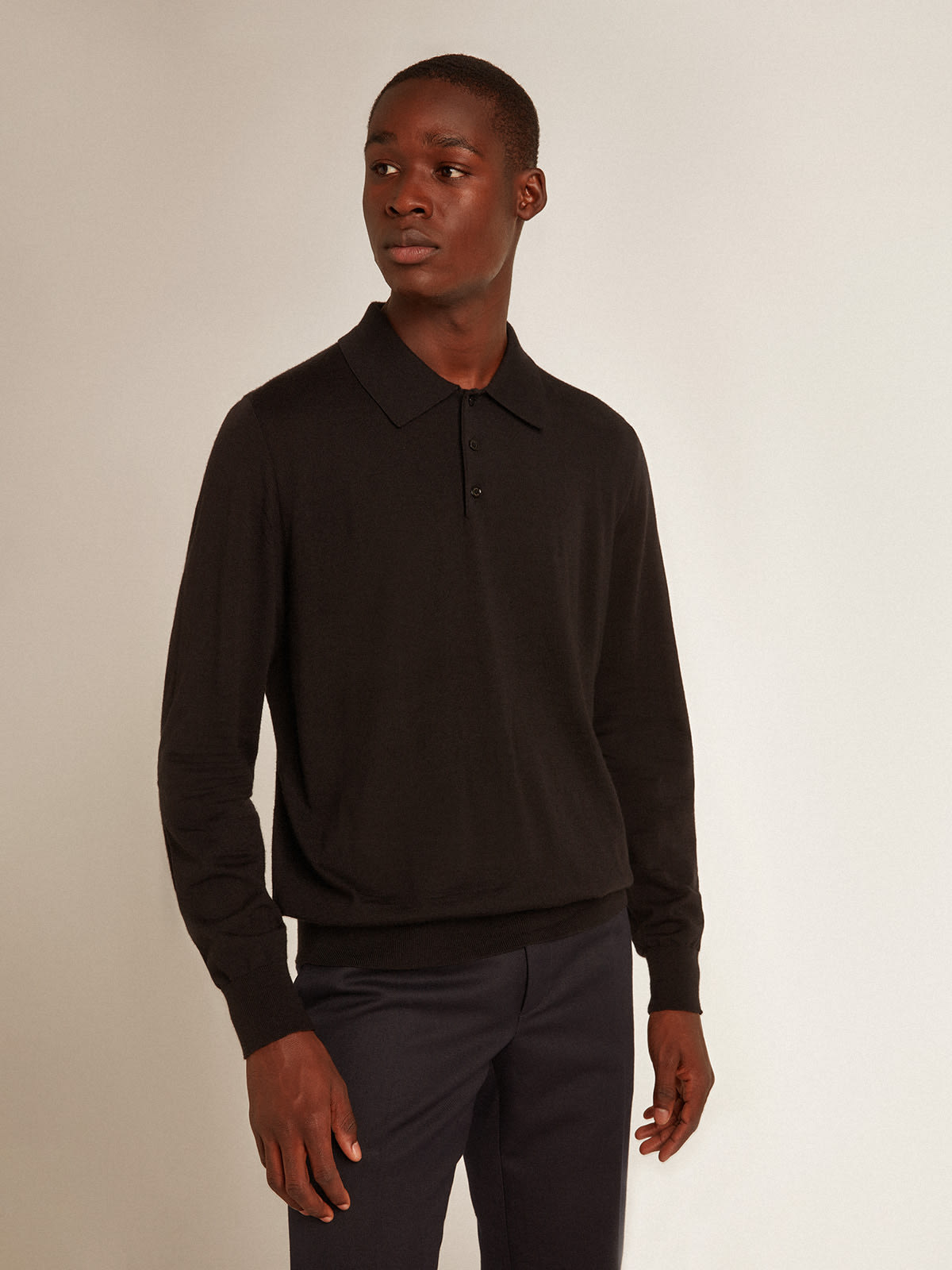 merino wool polo long sleeve