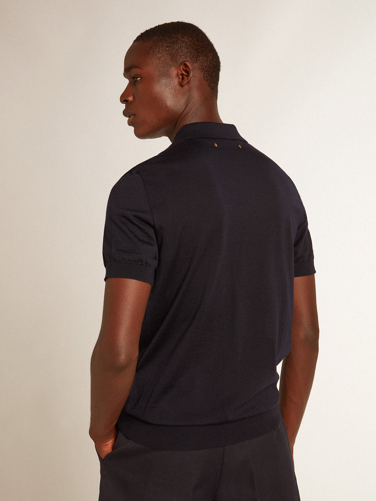 Tailored Athlete (LC) Merino Polo Shirt Long Sleeve in Navy, S