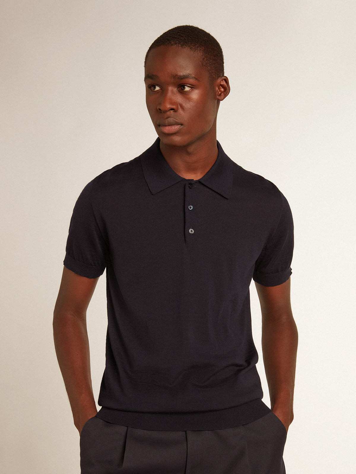 Merino wool short store sleeve polo shirt