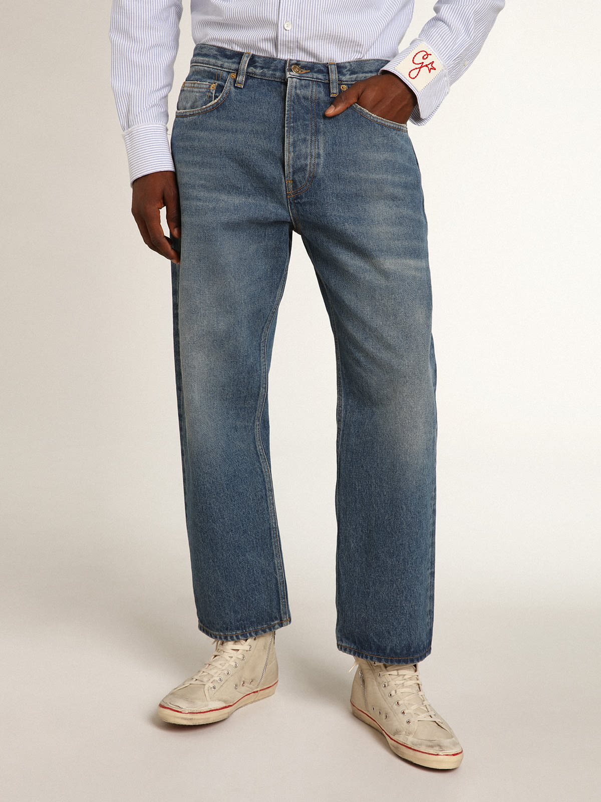 Golden Goose - Jeans blu dall'effetto stonewashed in 
