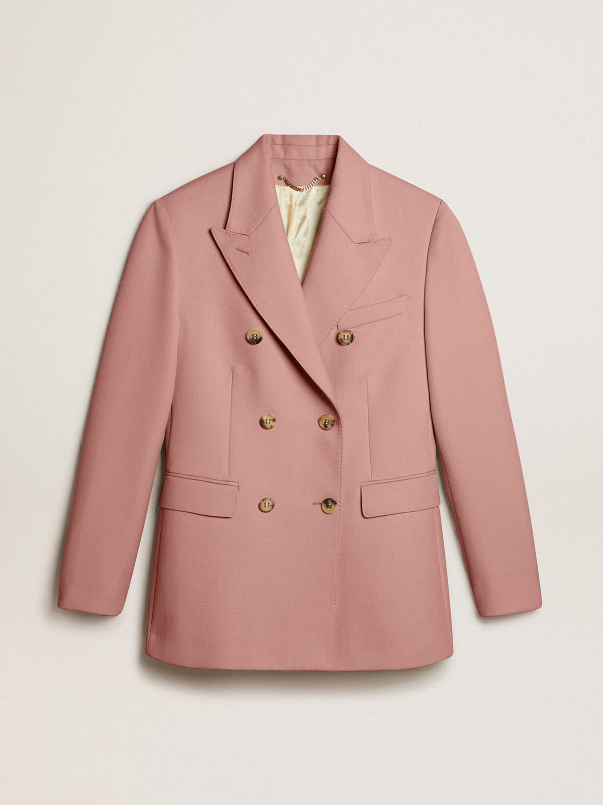 Light pink clearance double breasted blazer