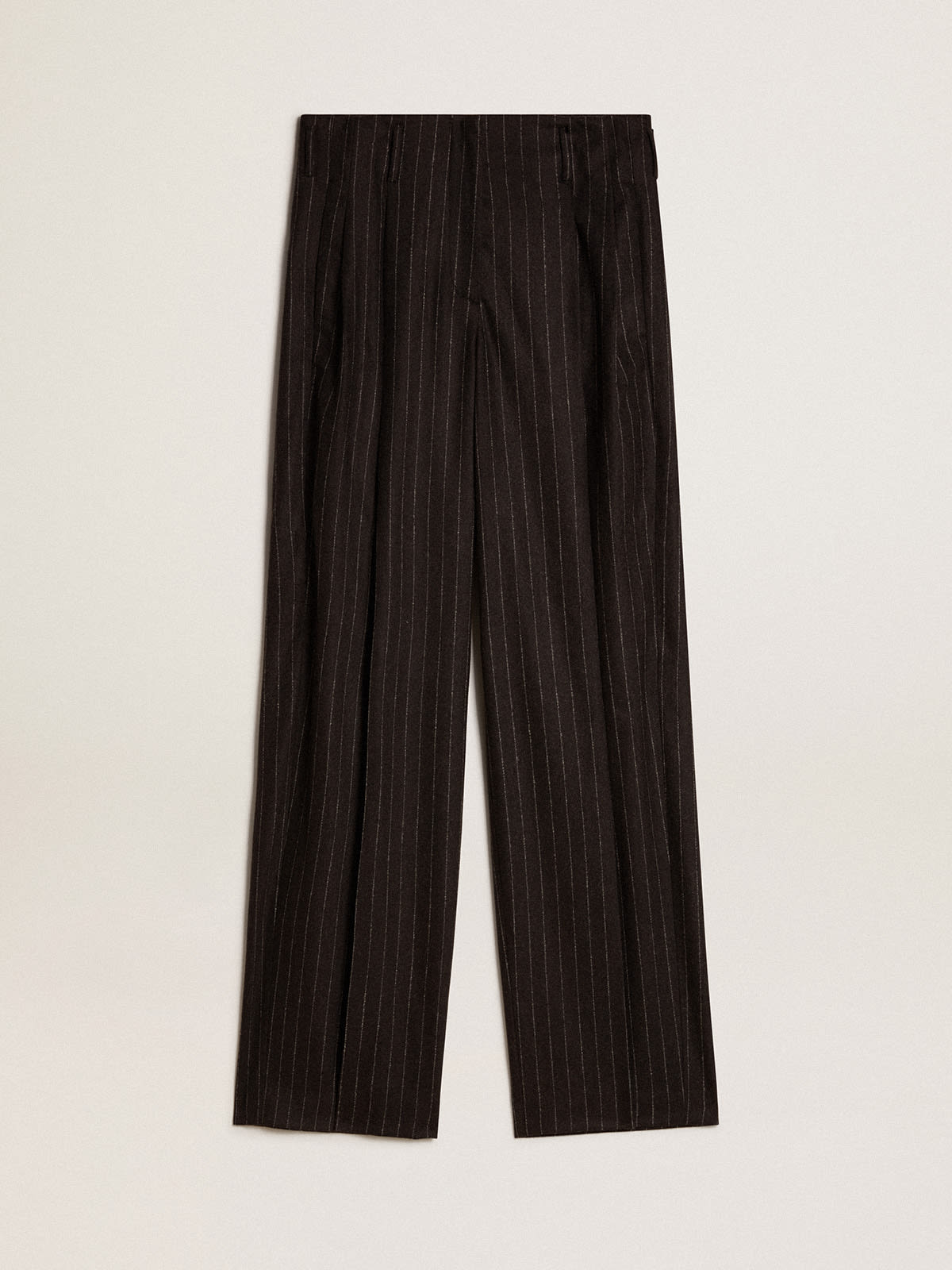 Golden Goose - Pantalone da donna in lana di colore grigio scuro in 