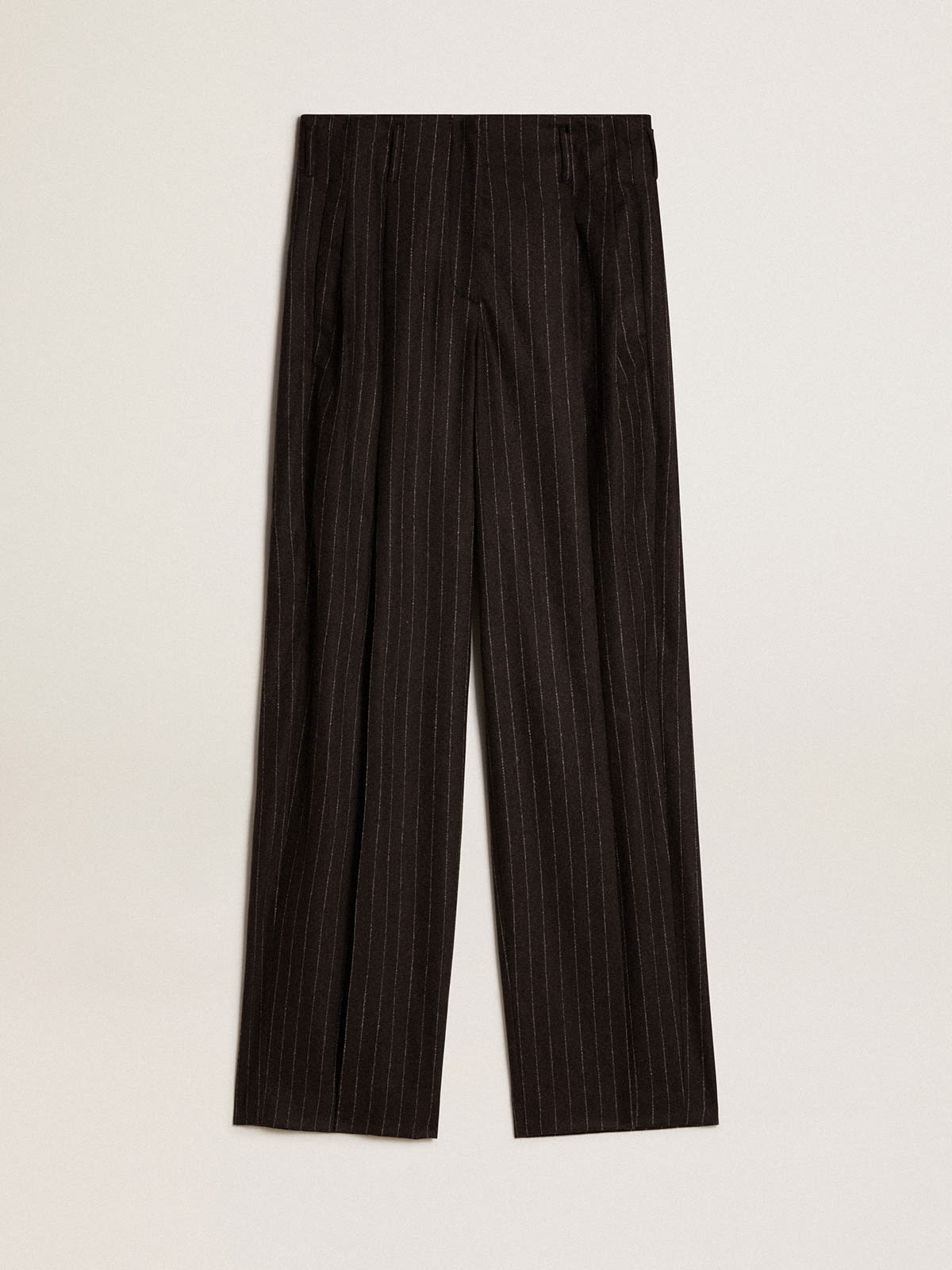 Women's pants in dark gray wool