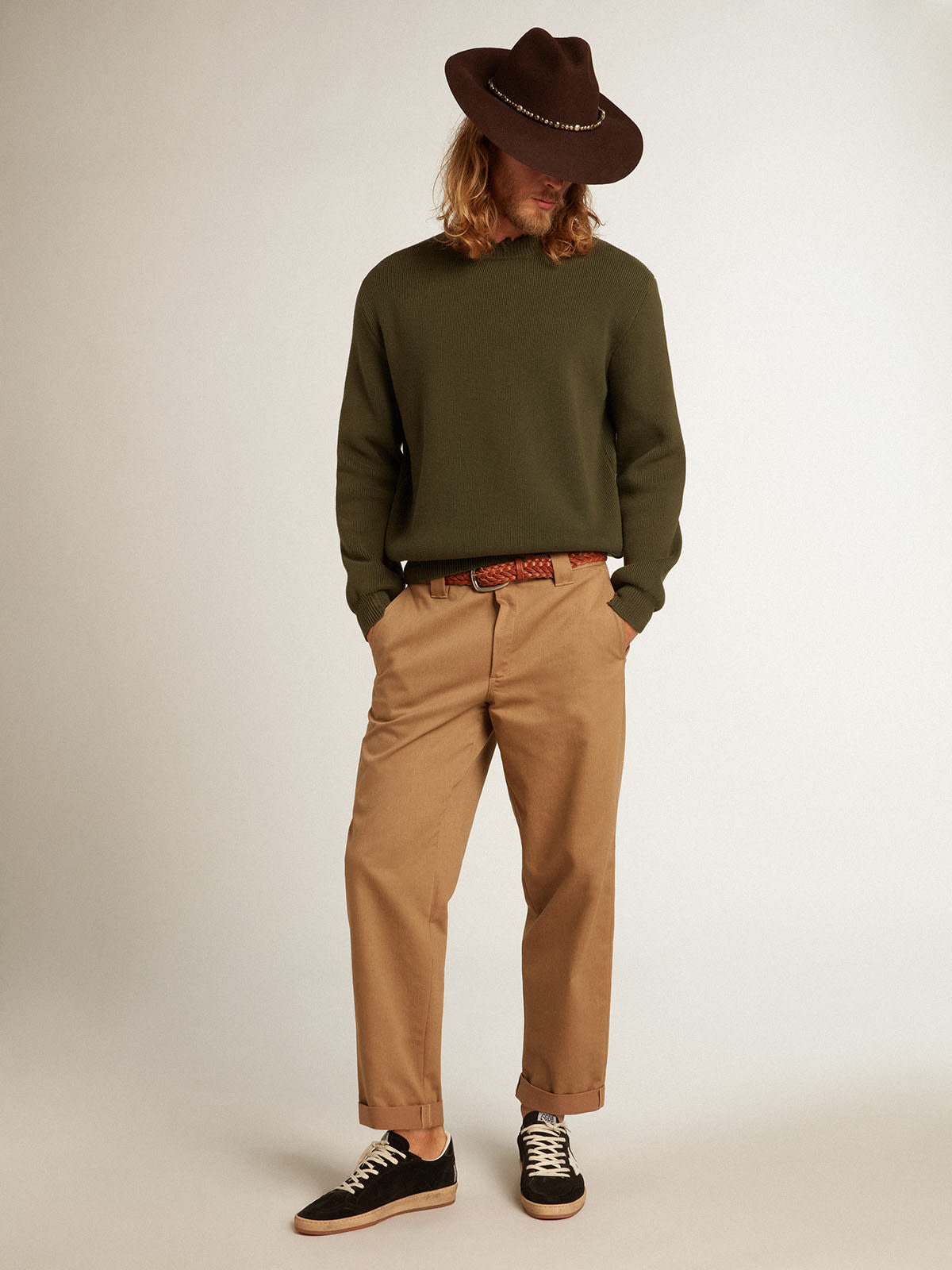 Golden Goose - Pantalone chino Golden Collection color khaki beige in 