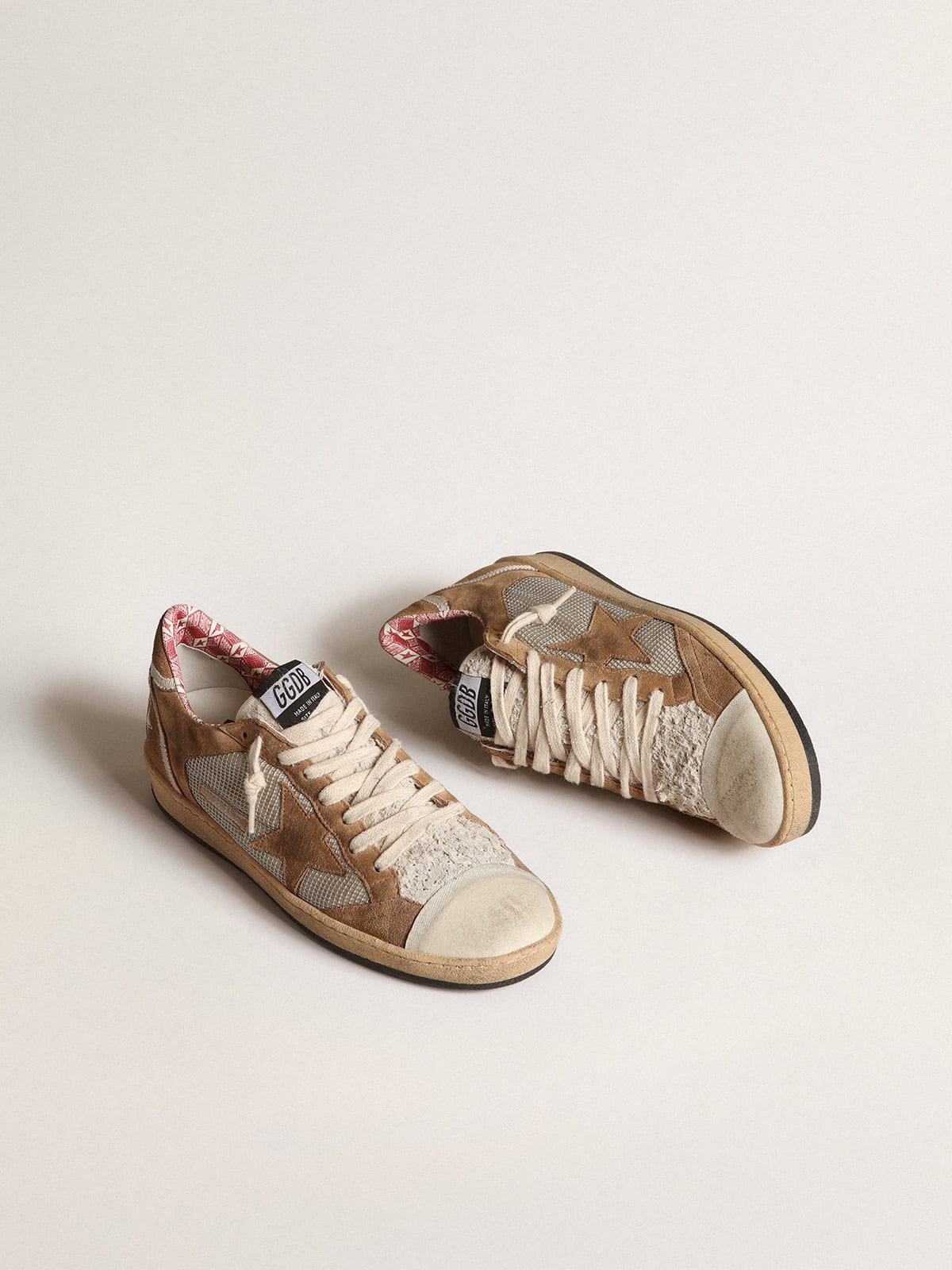 Golden Goose - Women's Ball Star LAB in buff-colored suede  in 
