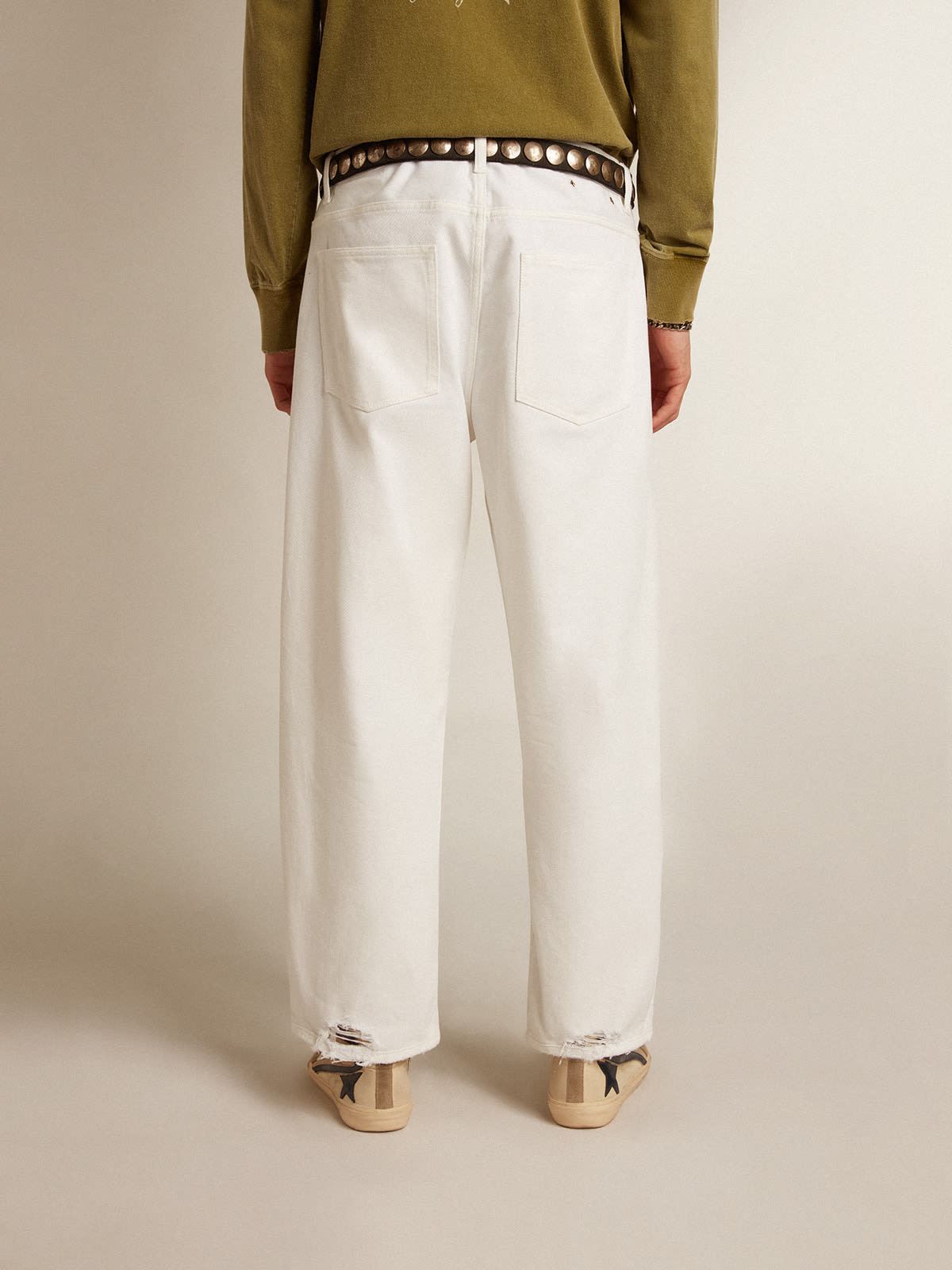 Golden Goose - Stonewashed-effect white jeans in 