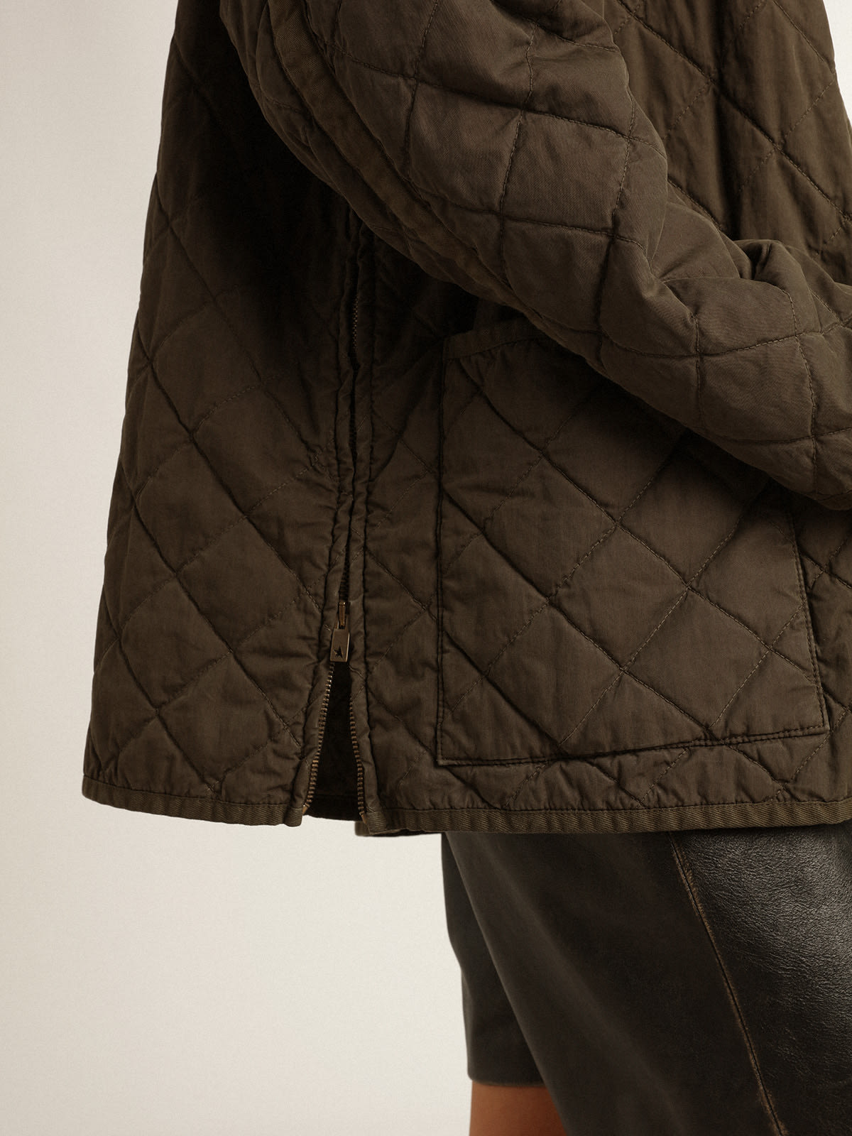 Golden Goose - Olive-green quilted jacket in 
