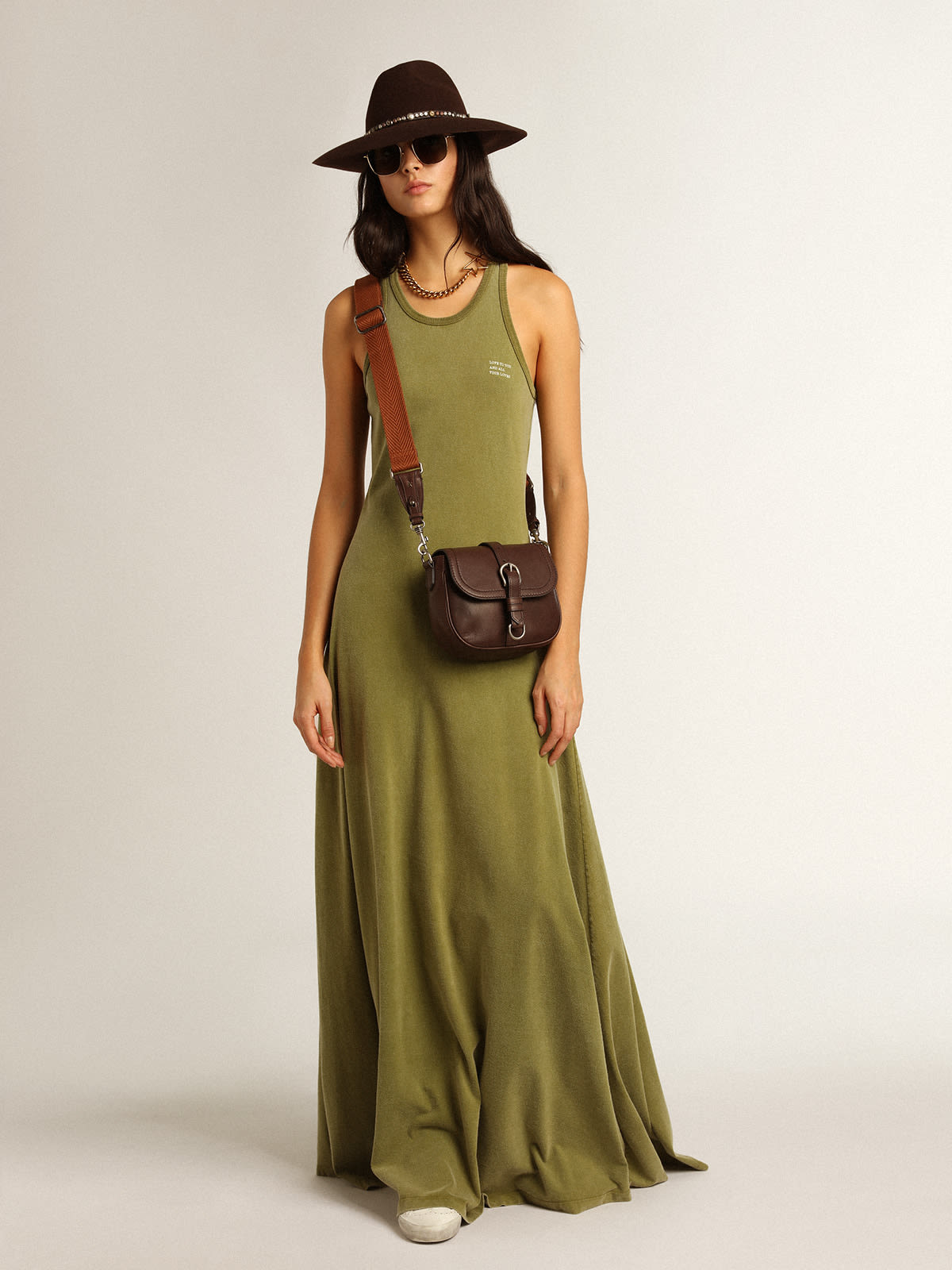 Golden Goose - Pesto-green tank dress in 