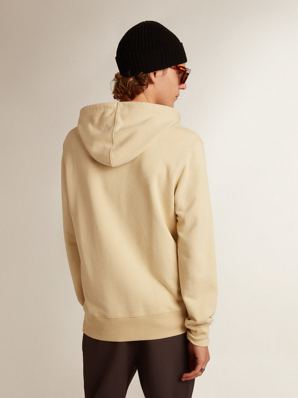 Golden Goose - Marzipan-colored sweatshirt with lettering on the front in 