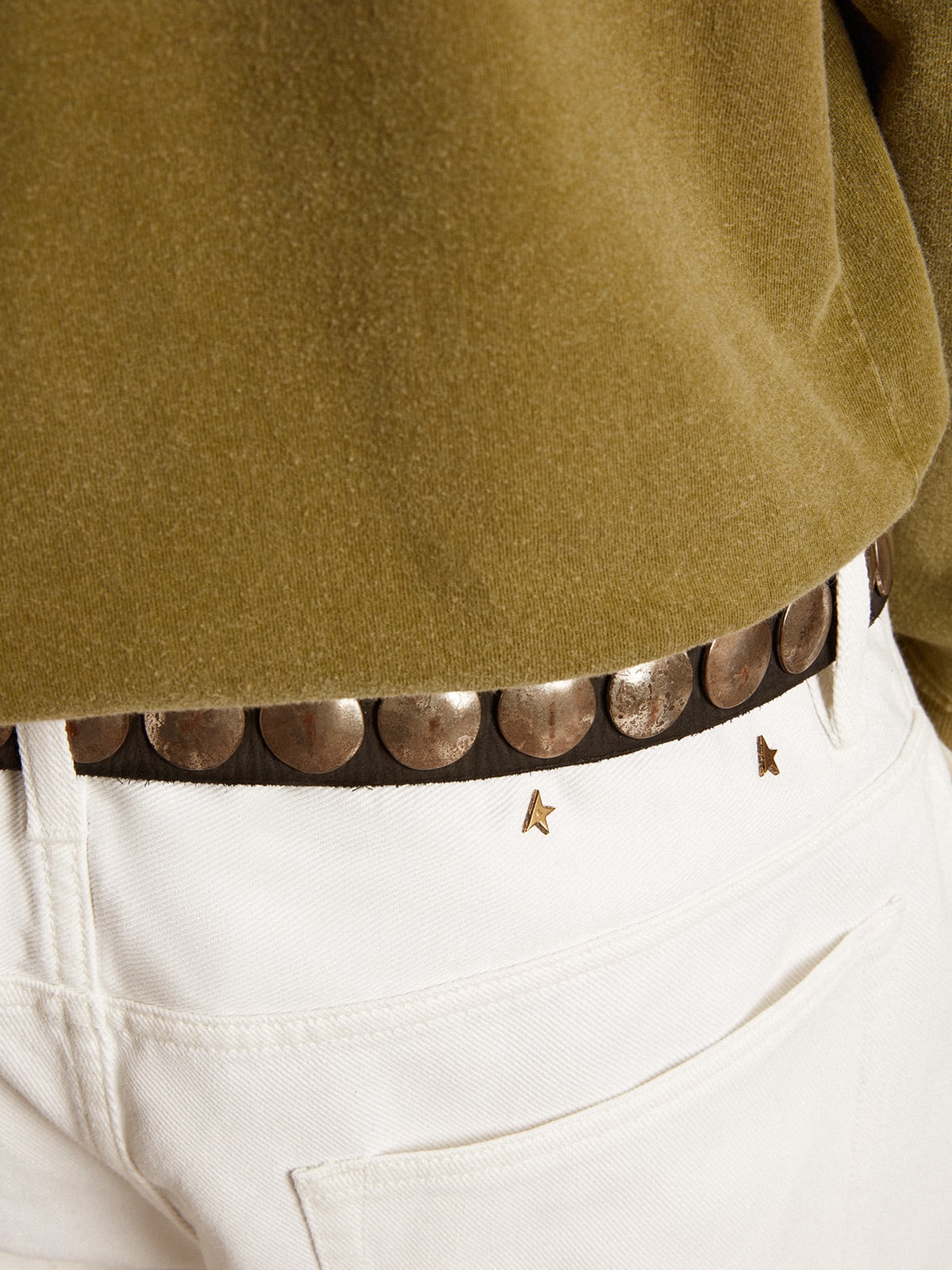 Golden Goose - Stonewashed-effect white jeans in 