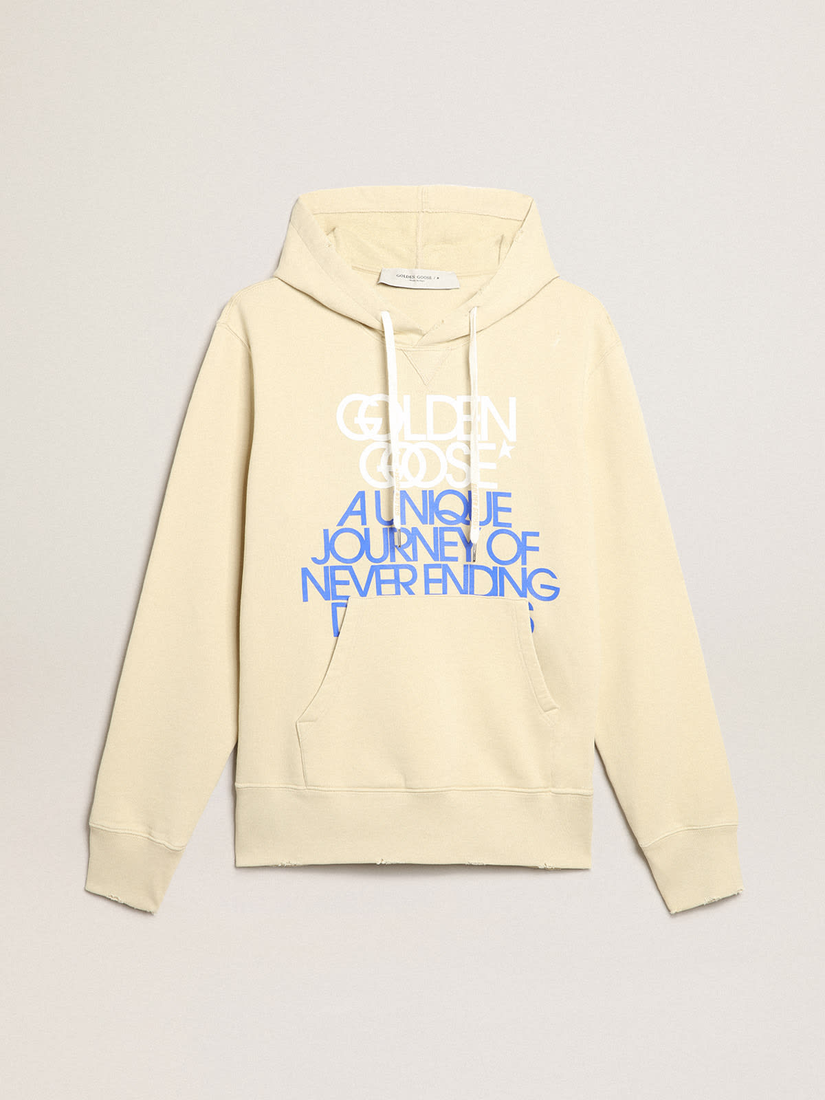 Golden Goose - Marzipanfarbenes Sweatshirt mit Schriftzügen an der Vorderpartie in 