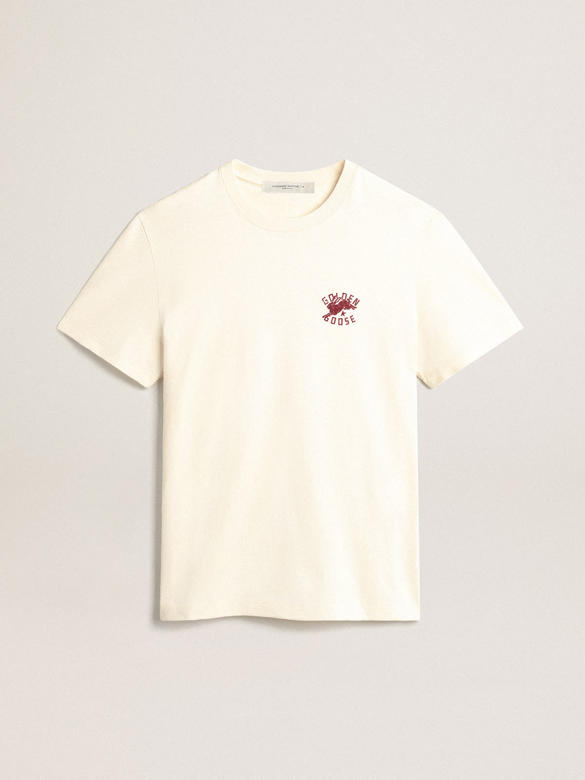 Golden Goose - T-Shirt Uomo color bianco heritage con logo CNY in 