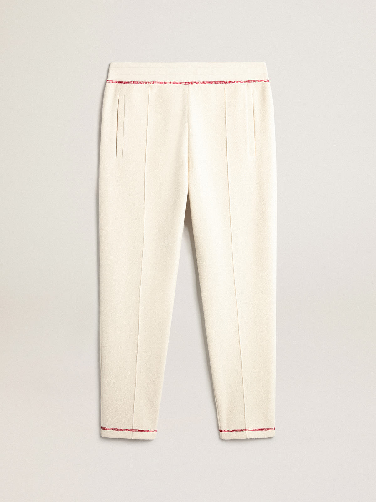 Golden Goose - Men’s heritage white joggers with CNY logo in 