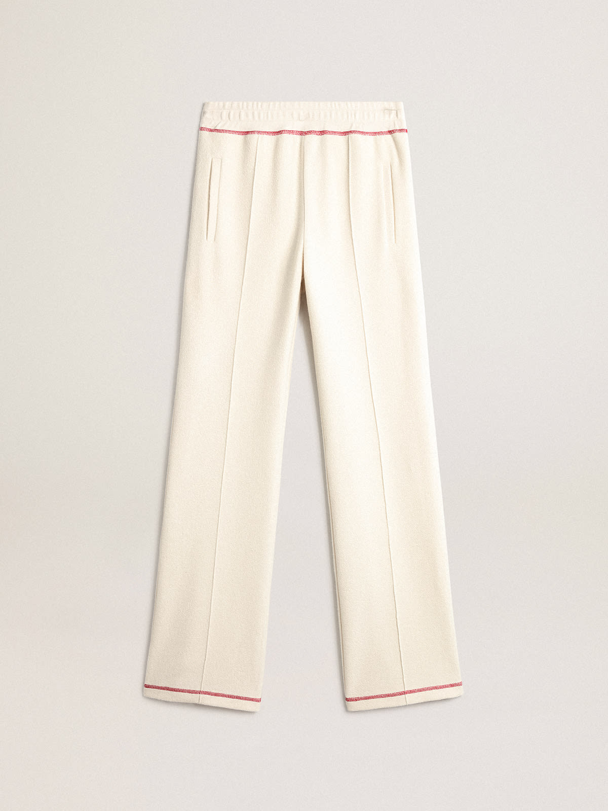 Golden Goose - Women’s heritage white joggers with CNY logo in 
