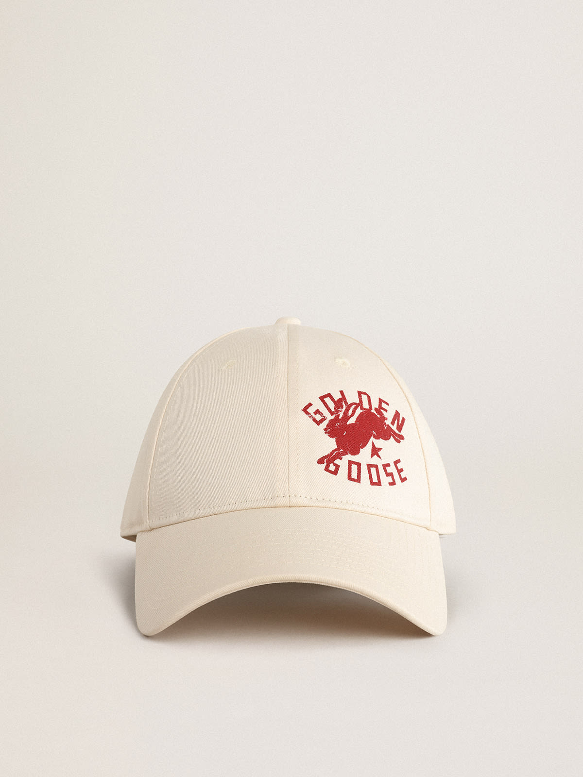 Golden Goose - Heritage white baseball cap with CNY logo in 