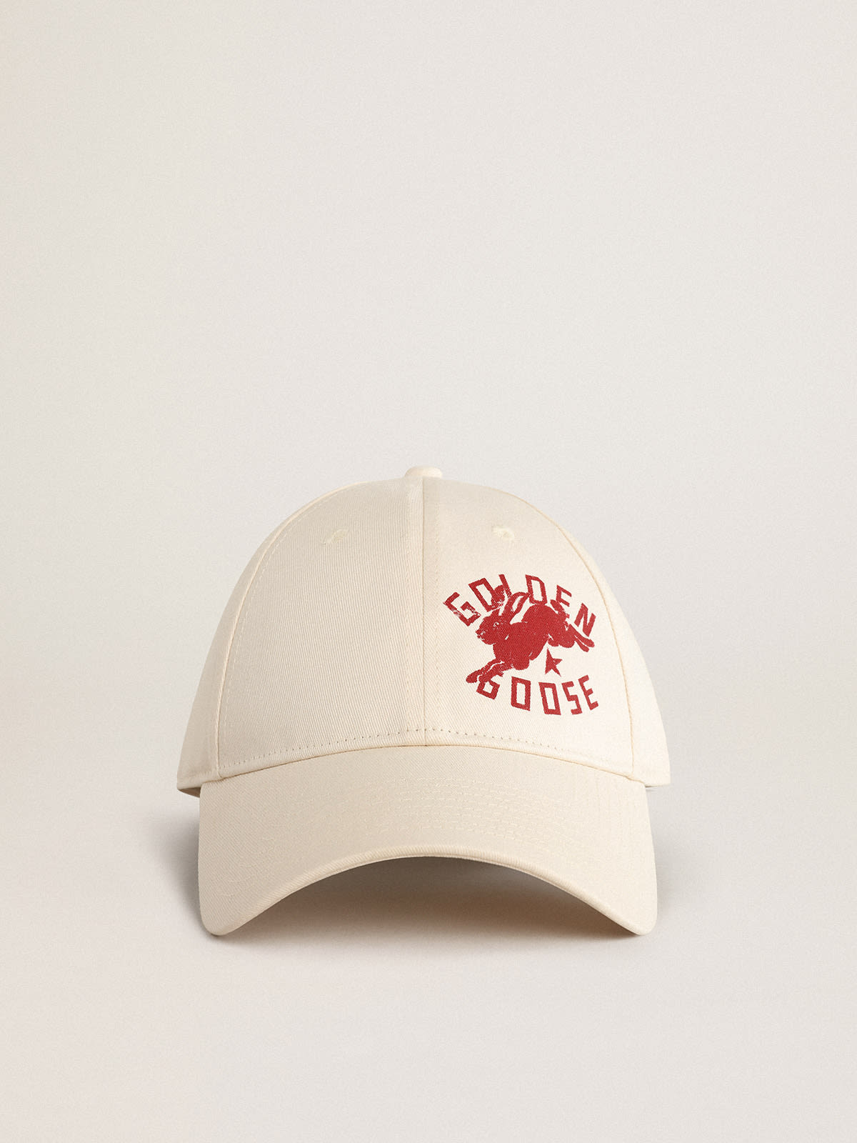 Golden Goose - Casquette de baseball blanc caractéristique avec logo CNY in 