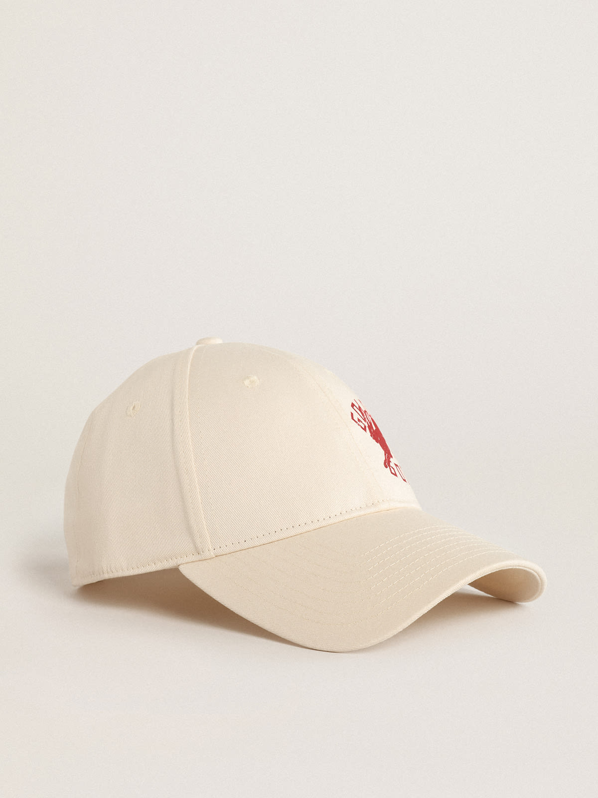 Golden Goose - Cappellino da baseball di colore bianco heritage con logo CNY in 