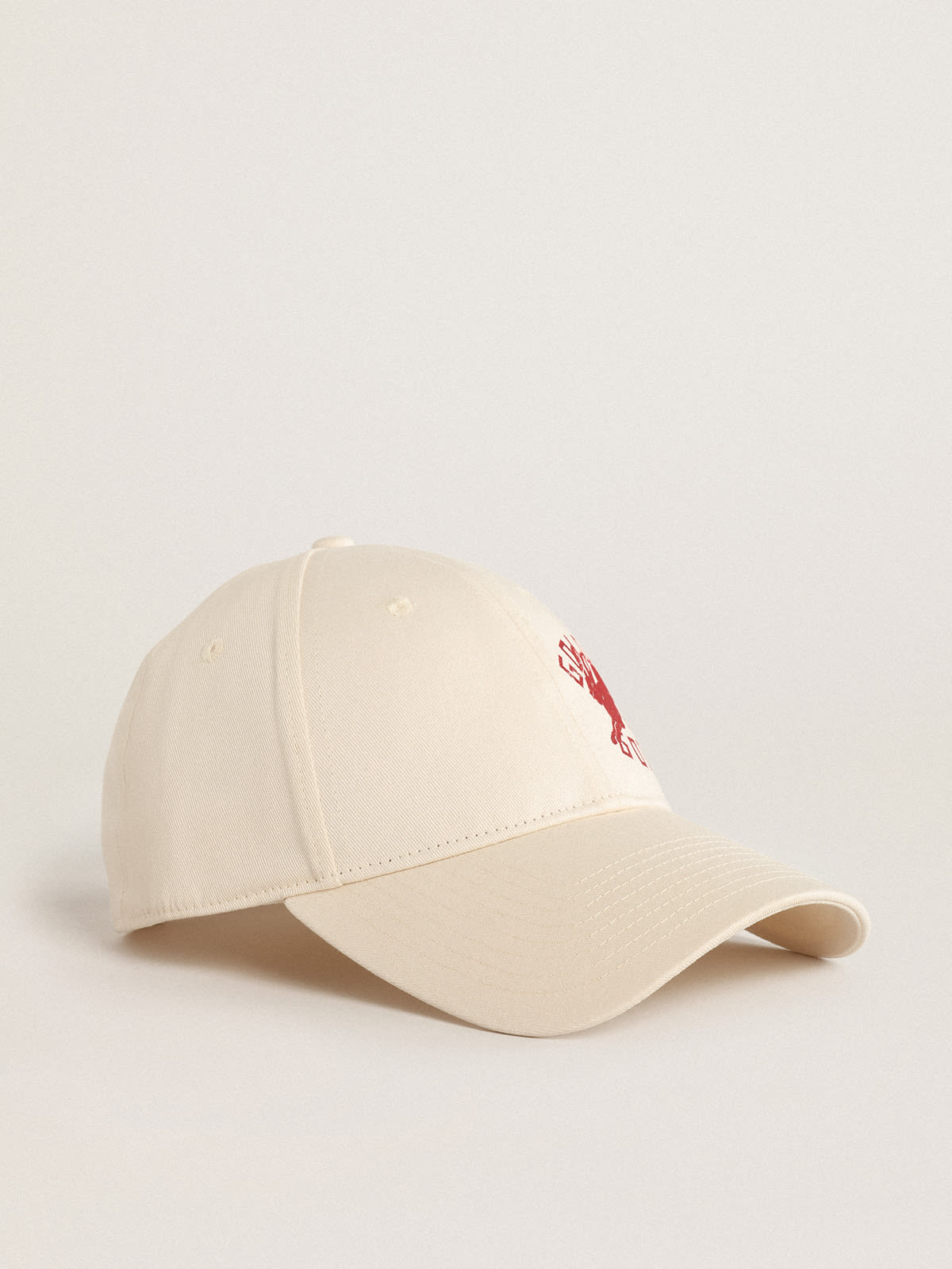 Golden Goose - Casquette de baseball blanc caractéristique avec logo CNY in 