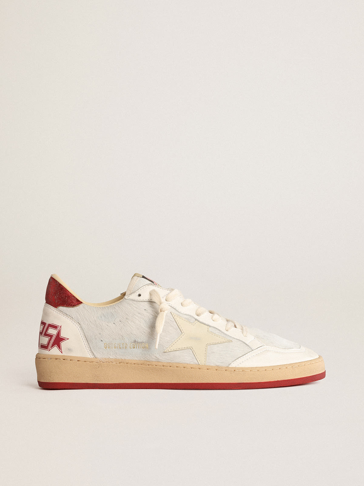 Golden Goose - Men’s Ball Star LTD CNY in white pony skin with leather star in 
