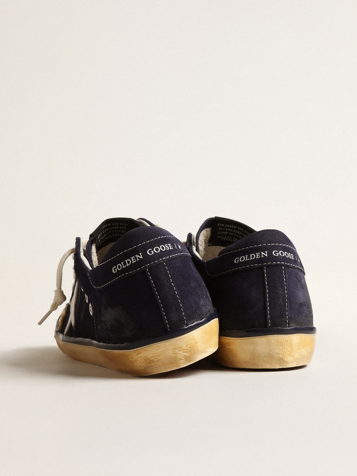 Golden Goose - Men’s Super-Star Penstar LTD in blue suede with white star in 