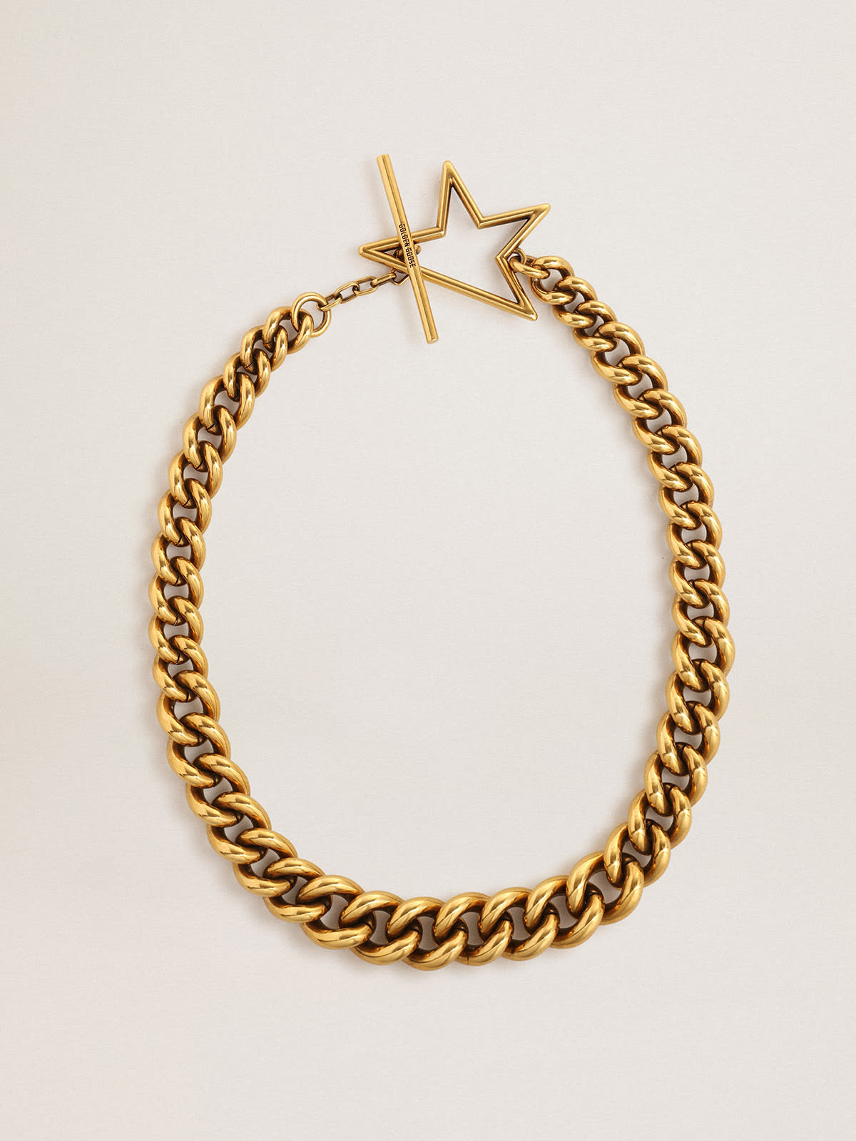 Golden Goose - Collier en chaîne de taille dégradée or ancien avec fermeture en étoile in 